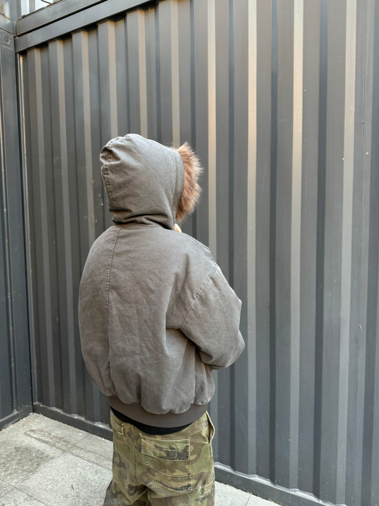 [Hermit] MULTI-ZIP FUR TRIM PADDED JACKET st5024