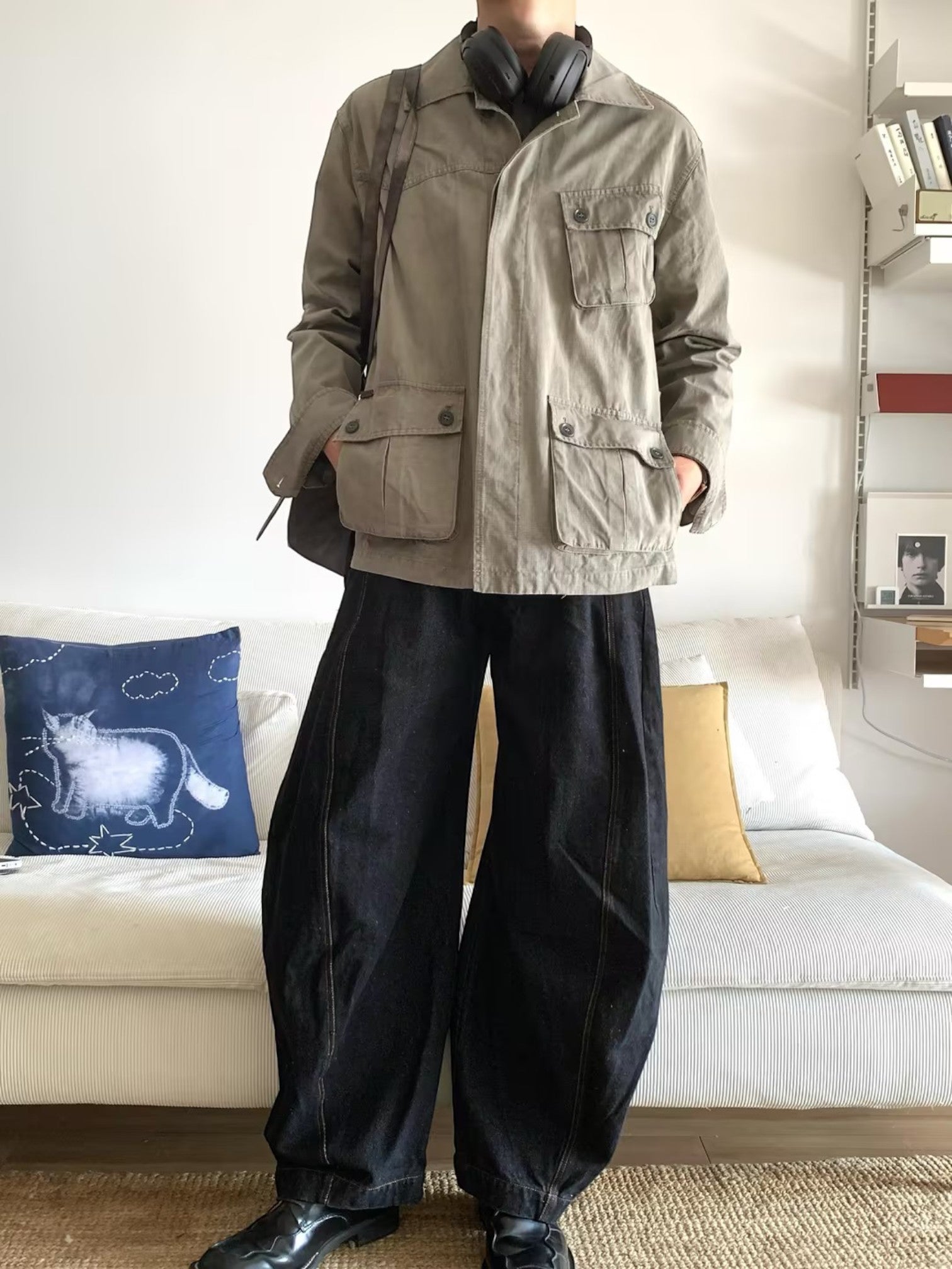 [ROGIC] 배기 트위스트 컷 팬츠 st5028