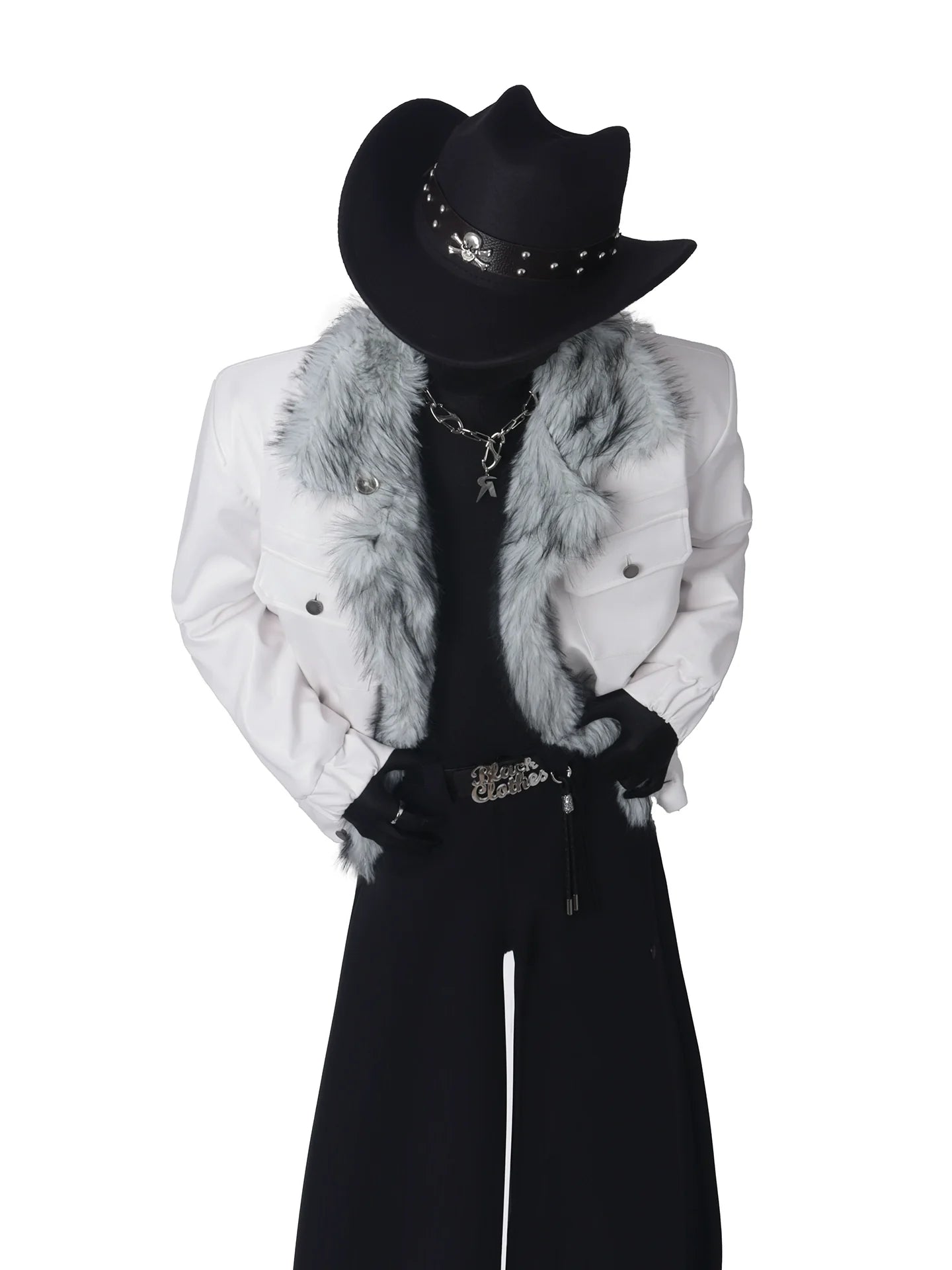 Black Clothes Premium Sense Large Fur Collar Seat Mountain Carving Jacket Men's Winter Fleece Short Jacket Cotton Clothing Tide