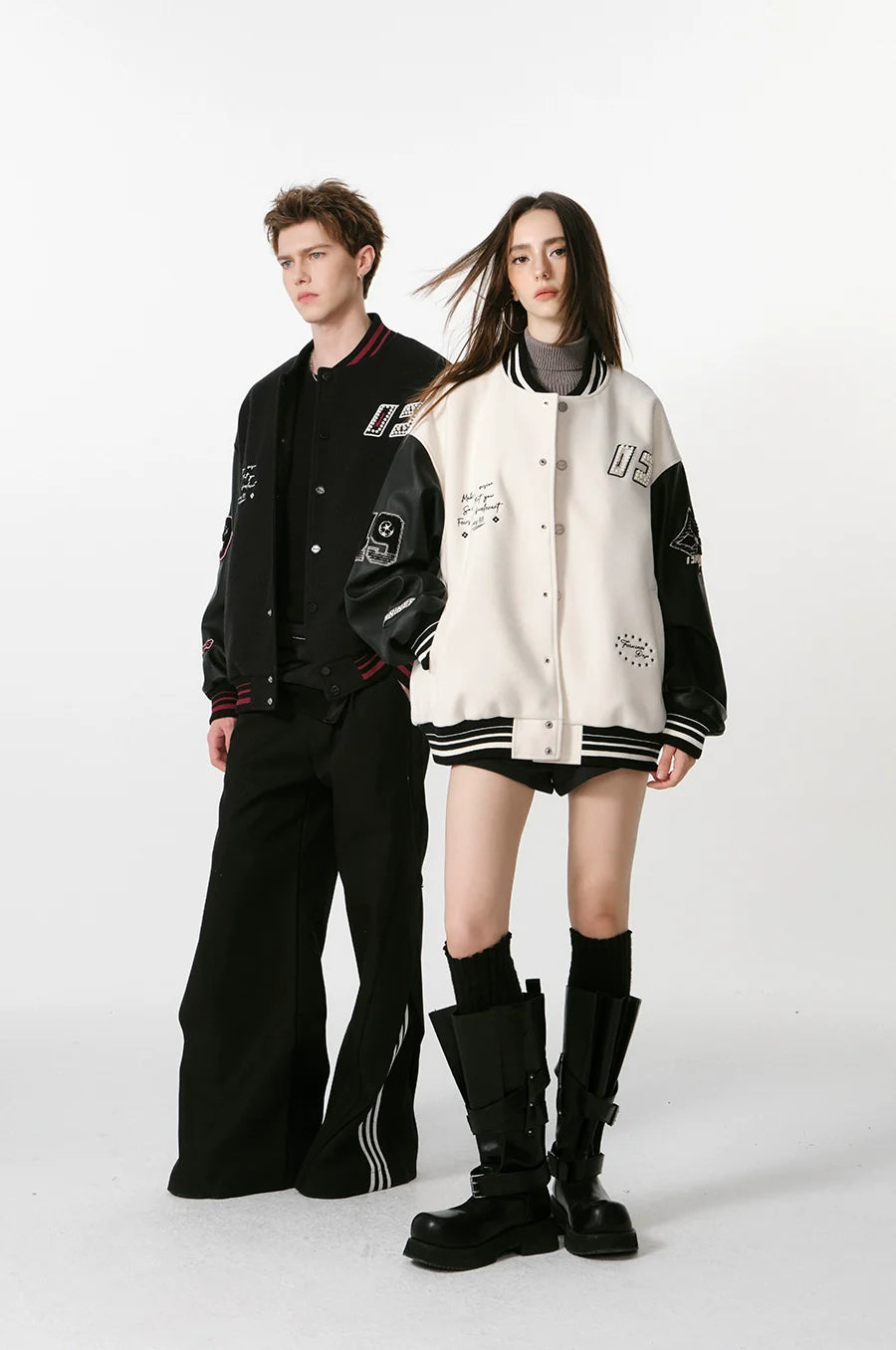 자수 장식 빈티지 야구 재킷 SIN0995 