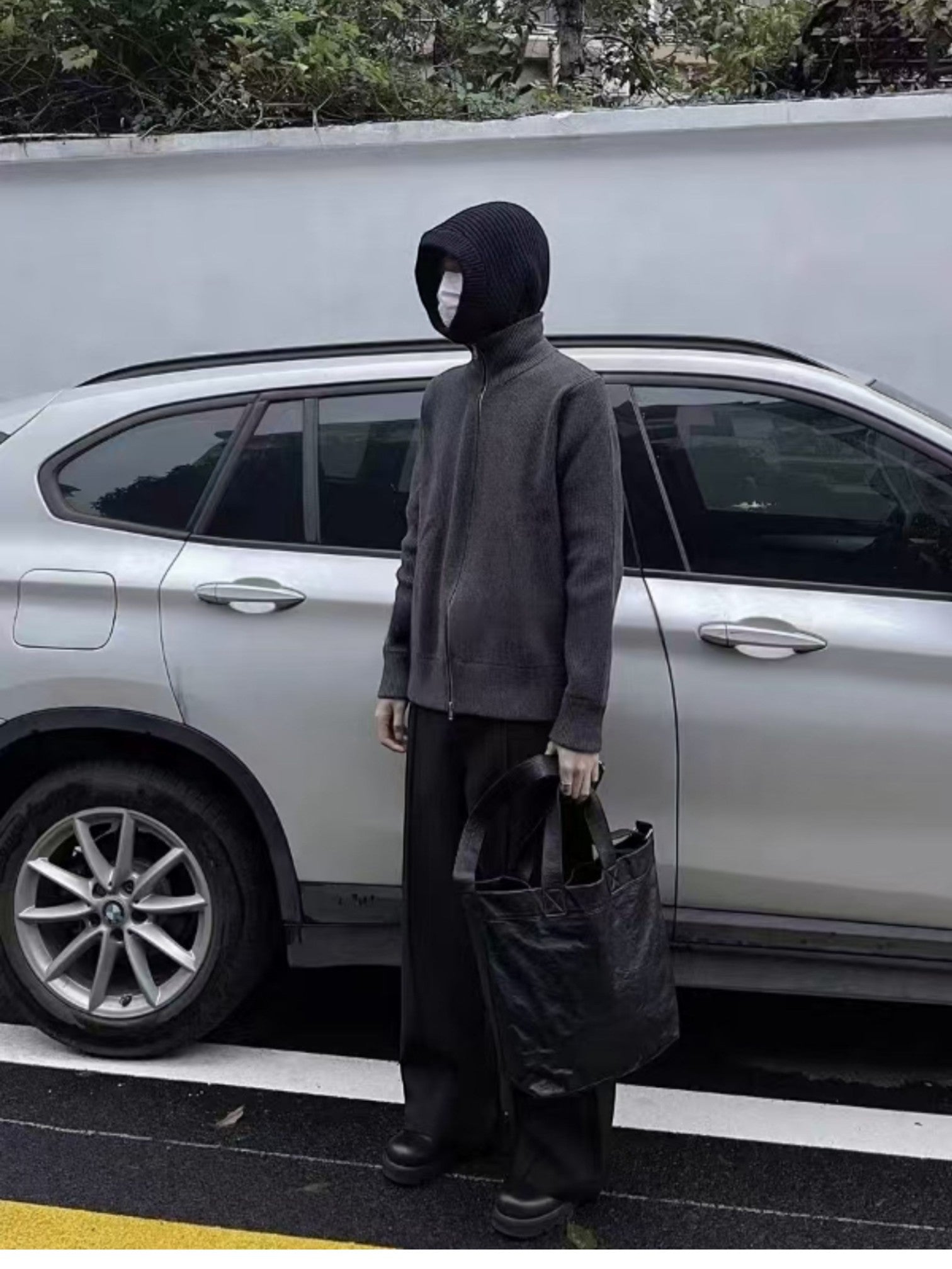 [WXB] 한국산 골지 지퍼업 하이칼라 셔츠 st4010