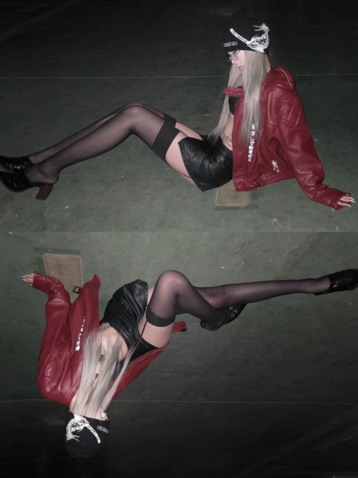 [REGEN ZONE] DRAGON-BLADE FAUX LEATHER JACKET st5026