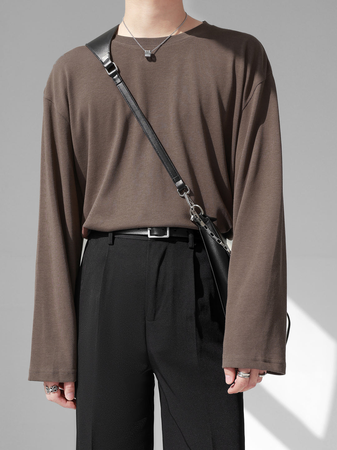 [HOHO] 자체 제작 고급 드레이프 솔리드 컬러 티셔츠 ST1750 