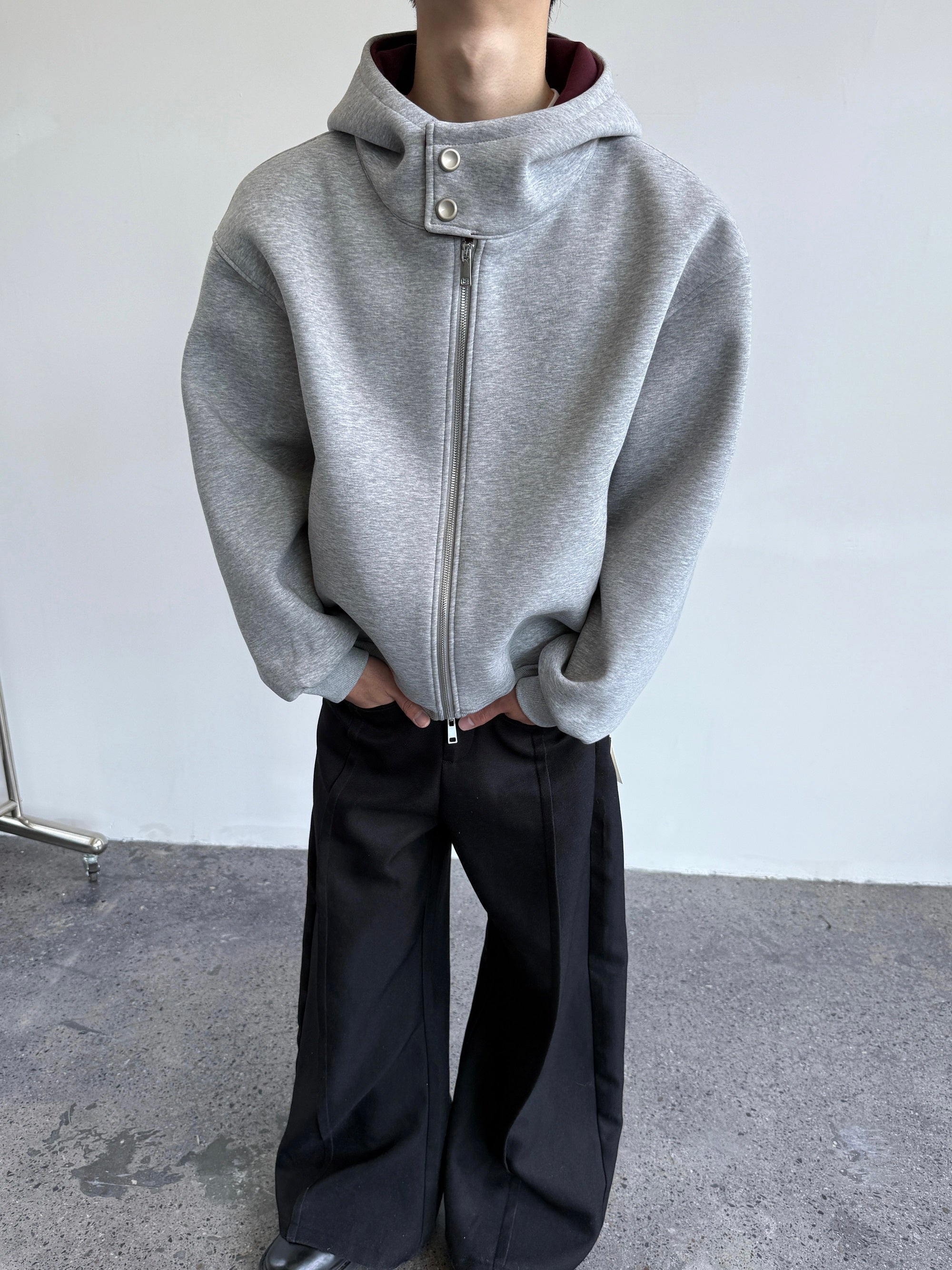 [플랫룸] 더블 지퍼 후드 재킷 st2069