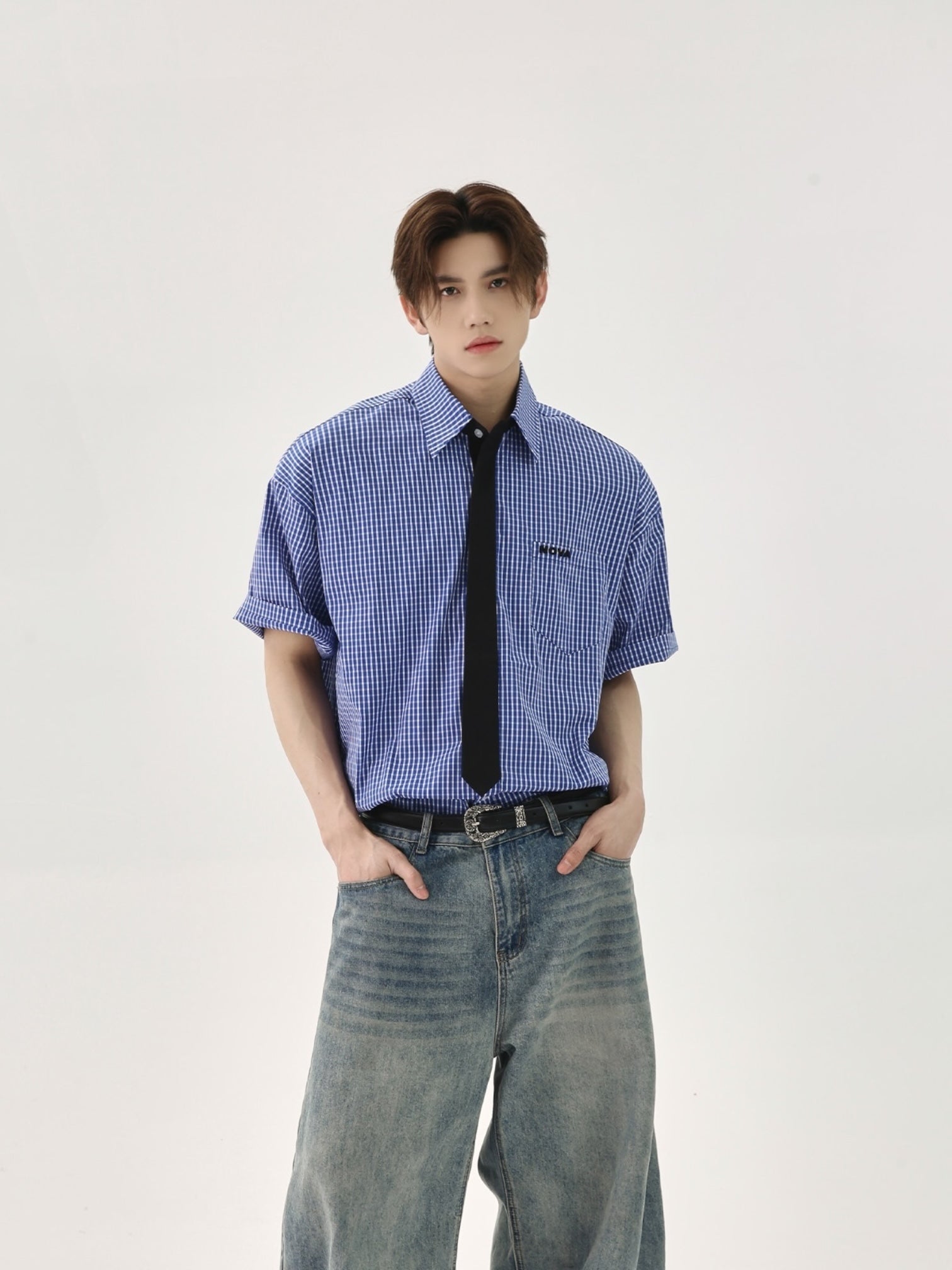 [TURNTIDE] 빈티지 컬리지 체크 셔츠 st5020