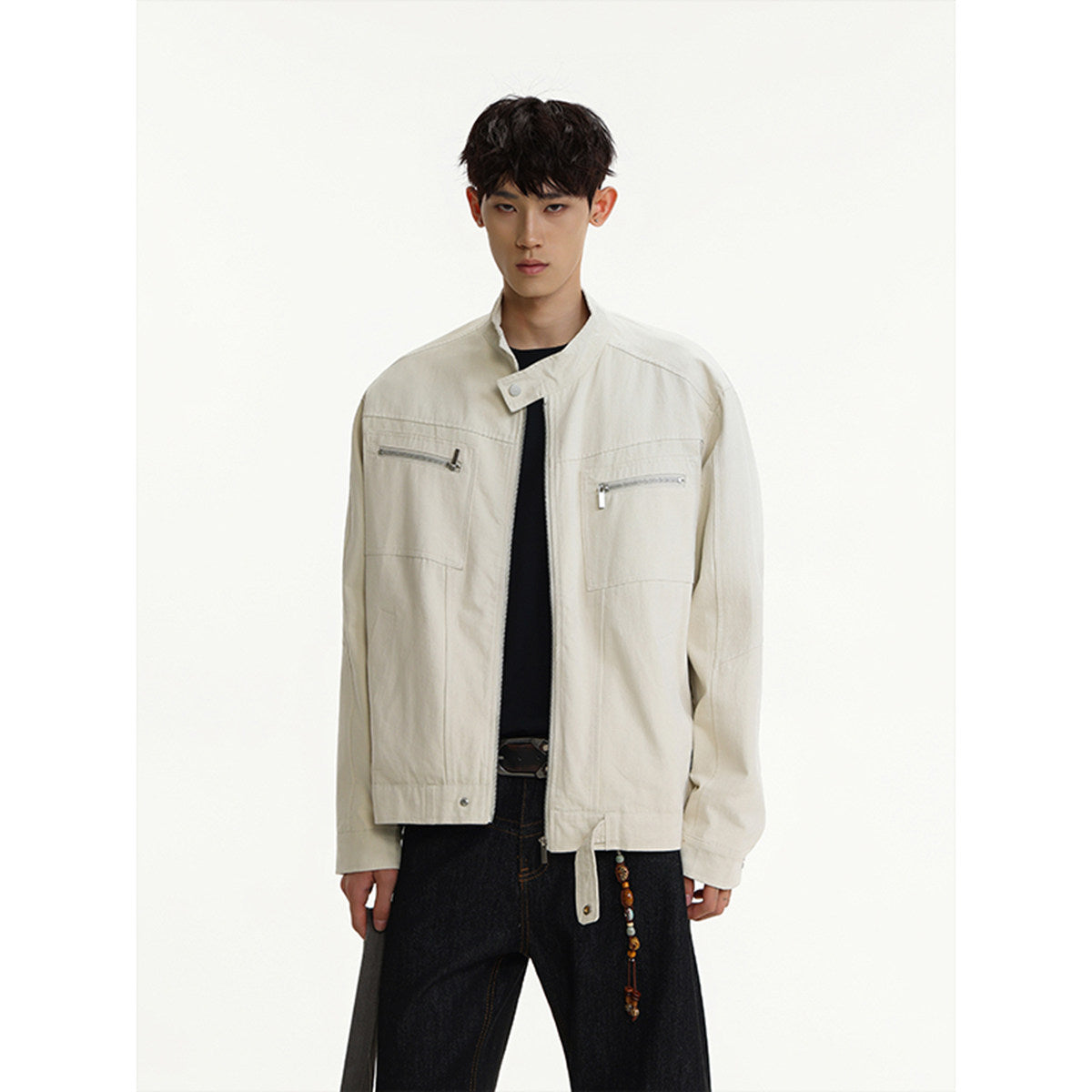 OVERSIZED STAND-COLLAR UTILITY JACKET EHW5052