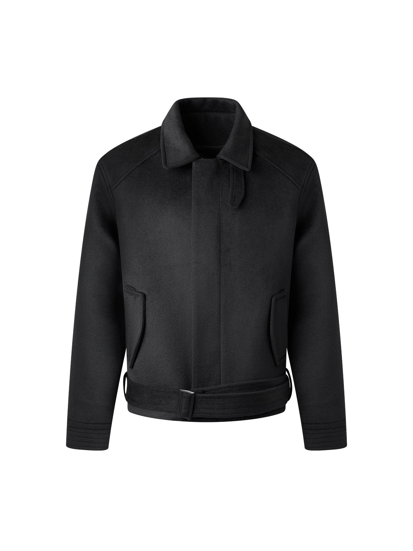 OVERSIZED WOOL BLEND COLLARED OUTERWEAR EHW5049