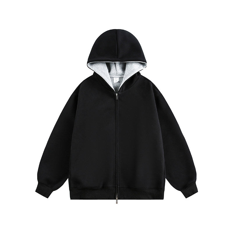 CONTRAST HOOD ZIP-UP JACKET EHW5047