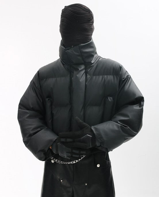 OVERSIZED PUFFER JACKET-STAND COLLAR STREETWEAR QUILTED COAT EHW5006