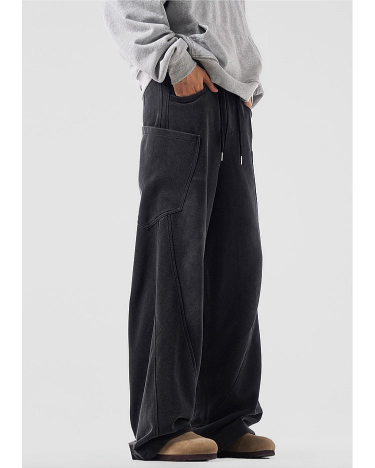 Amerikanische, robuste, eng anliegende, einfarbige Jogginghose für Herren, trendige Marke, locker fallende Laufhose, Modell SIN0897 