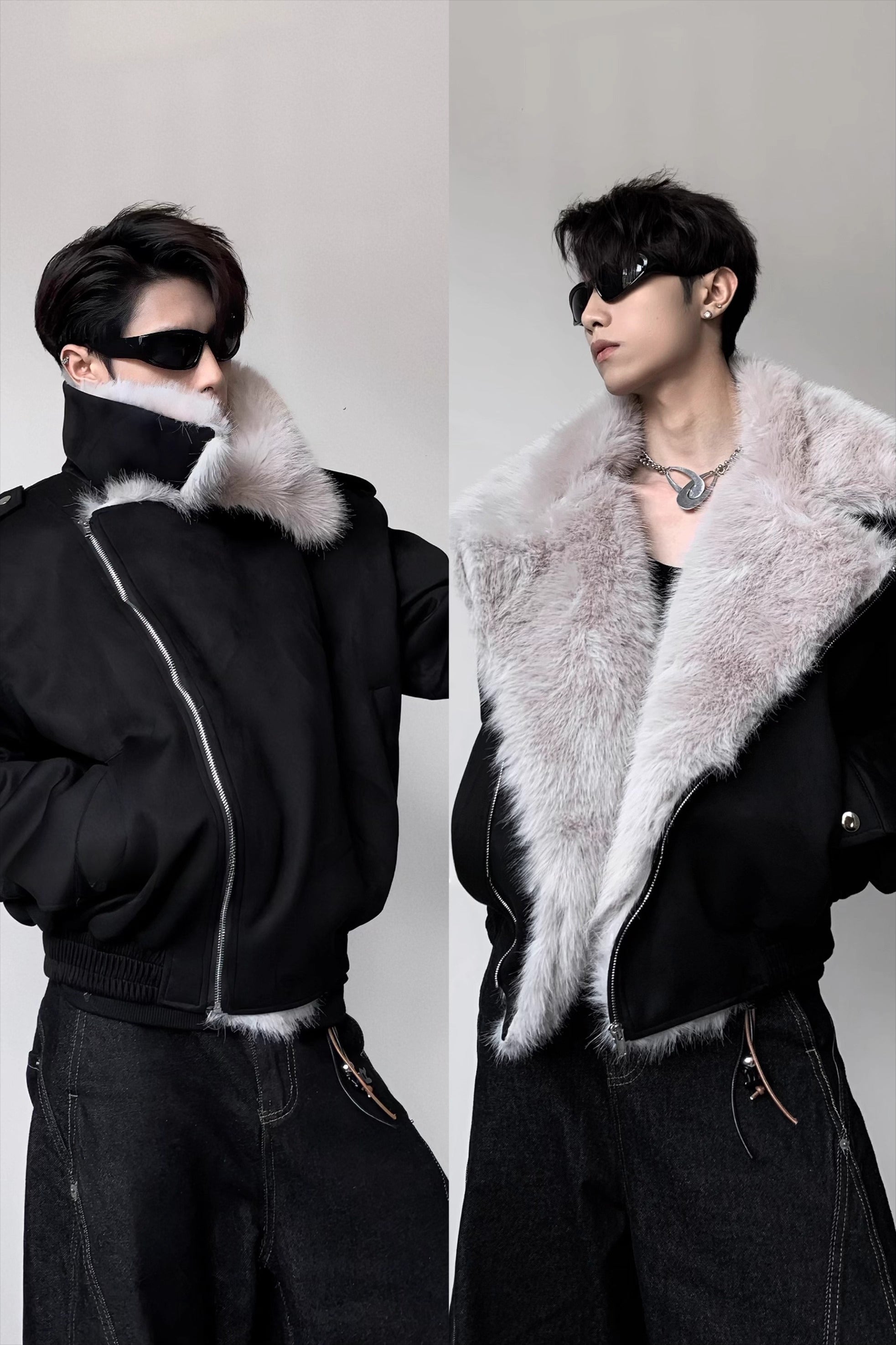 가볍고 고급스러운 두툼한 겨울용 빅 퍼 칼라 시트 마운틴 카빙 재킷, 남성용 고급 패딩 코튼 클린핏 면 의류