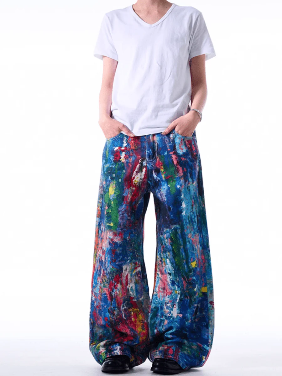 [MADWITCH] street painting printed jeans st1867