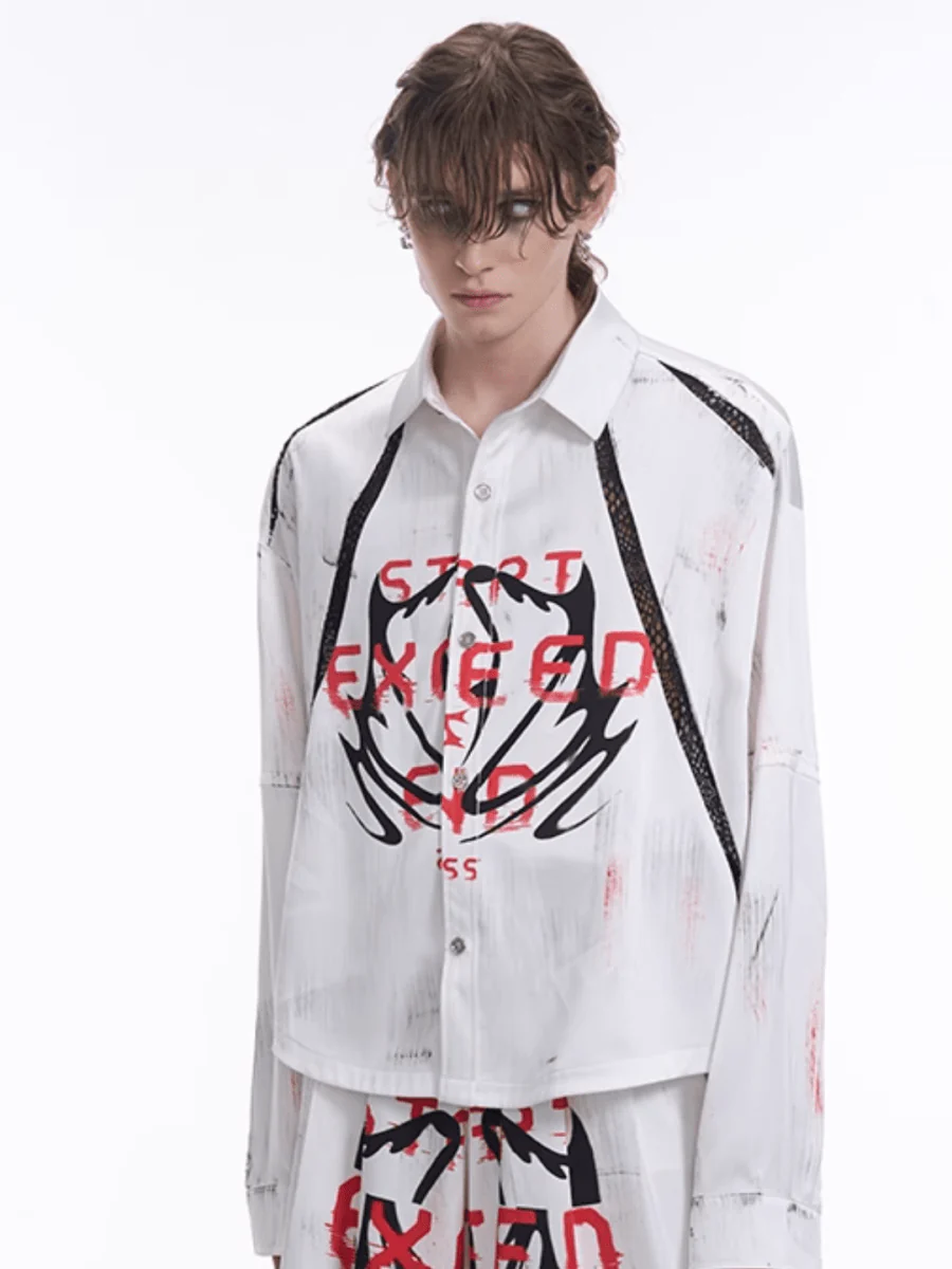 [STARTEXCEEDEND] Skeleton printing LOGO Jacket + Bottoms st1871