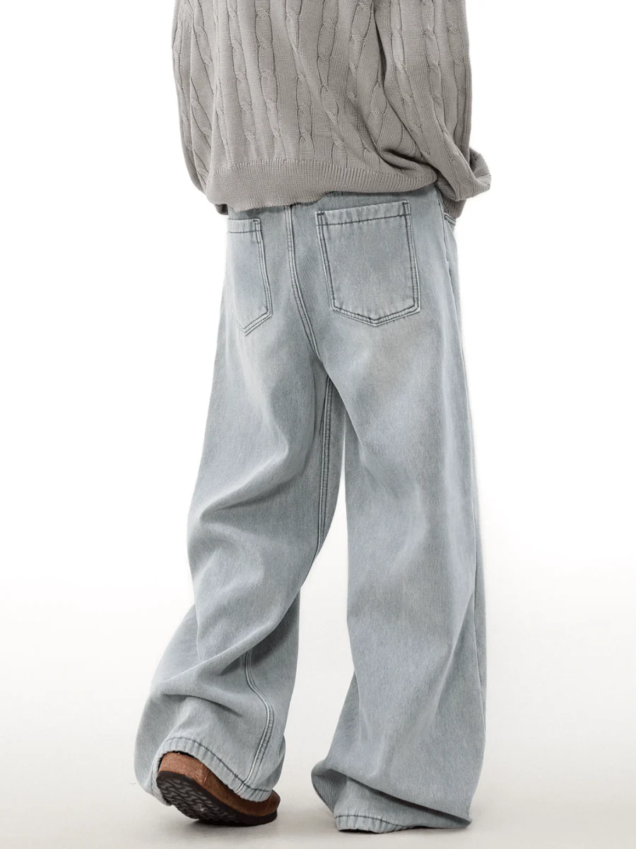 [MRNEARLY] loose straight washed jeans st1847