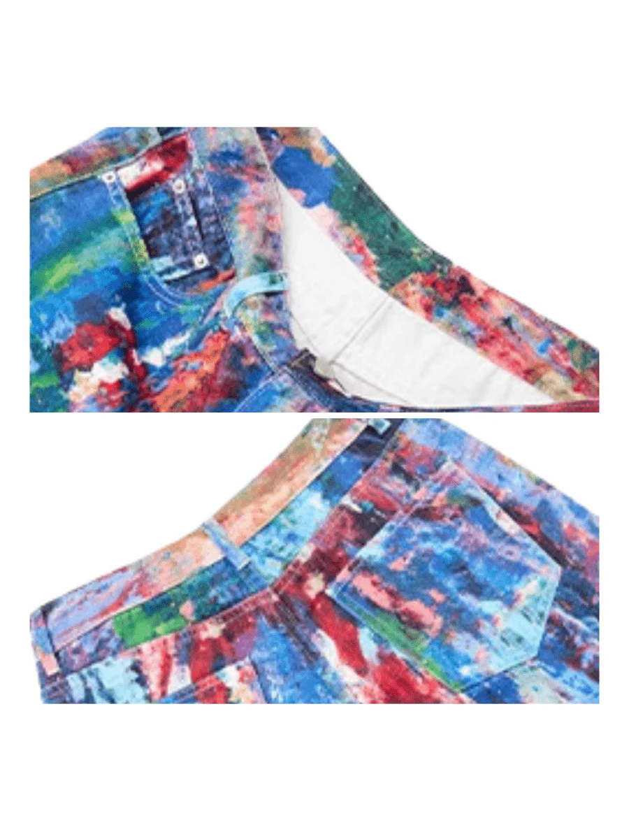 [MADWITCH] street painting printed jeans st1867