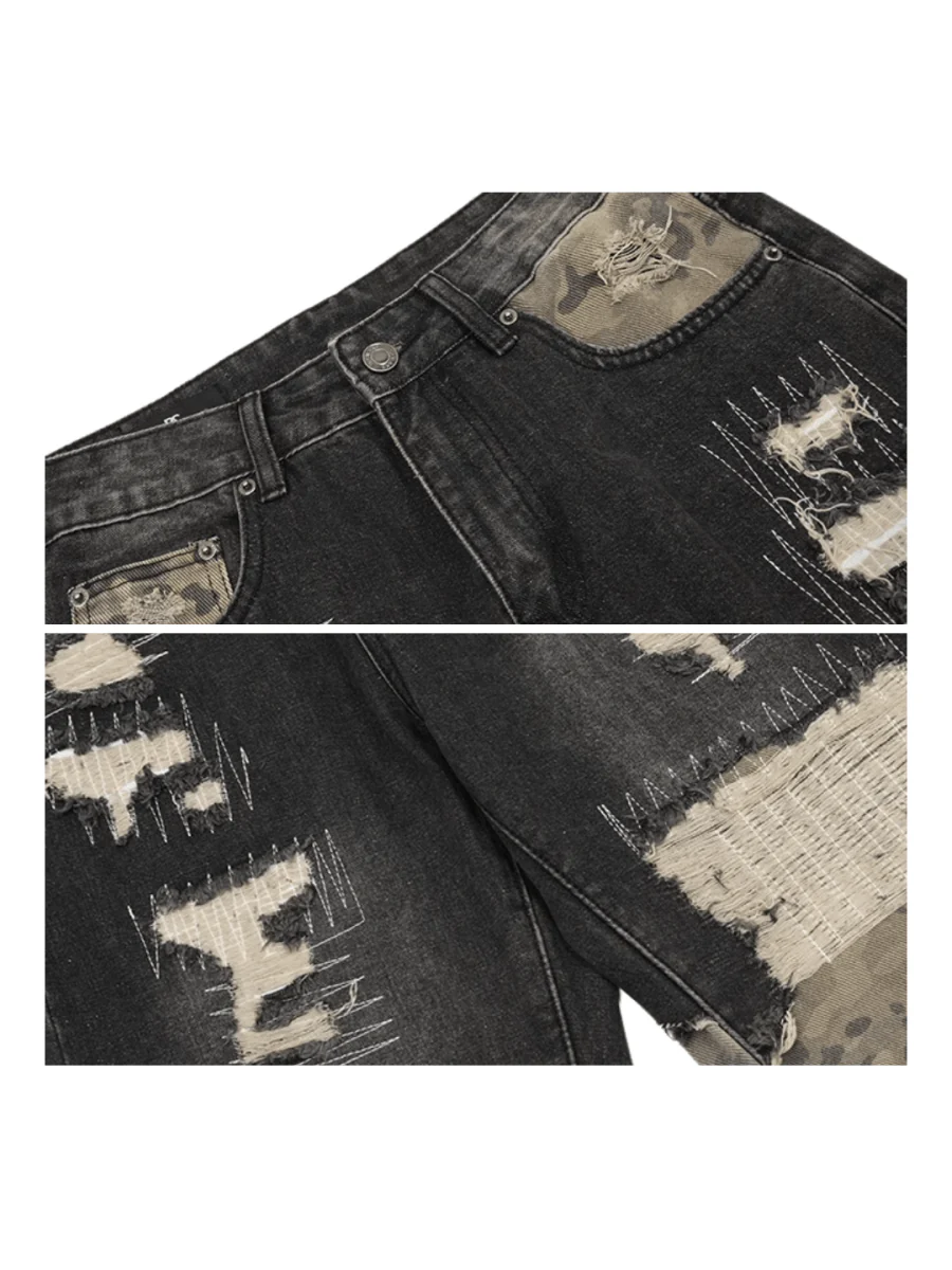 [MRNEARLY] camouflage loose straight jeans st1848