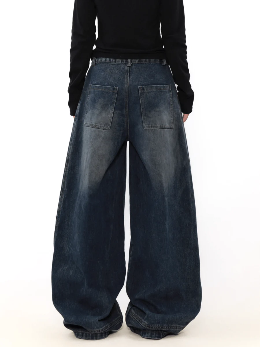 [MRNEARLY] wide leg straight jeans st1845