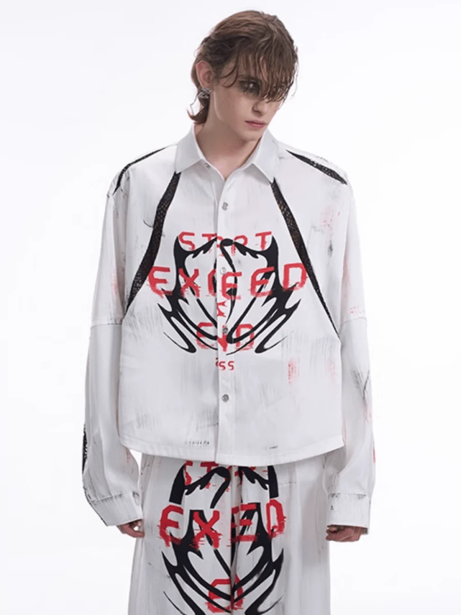 [STARTEXCEEDEND] Skeleton printing LOGO Jacket + Bottoms st1871