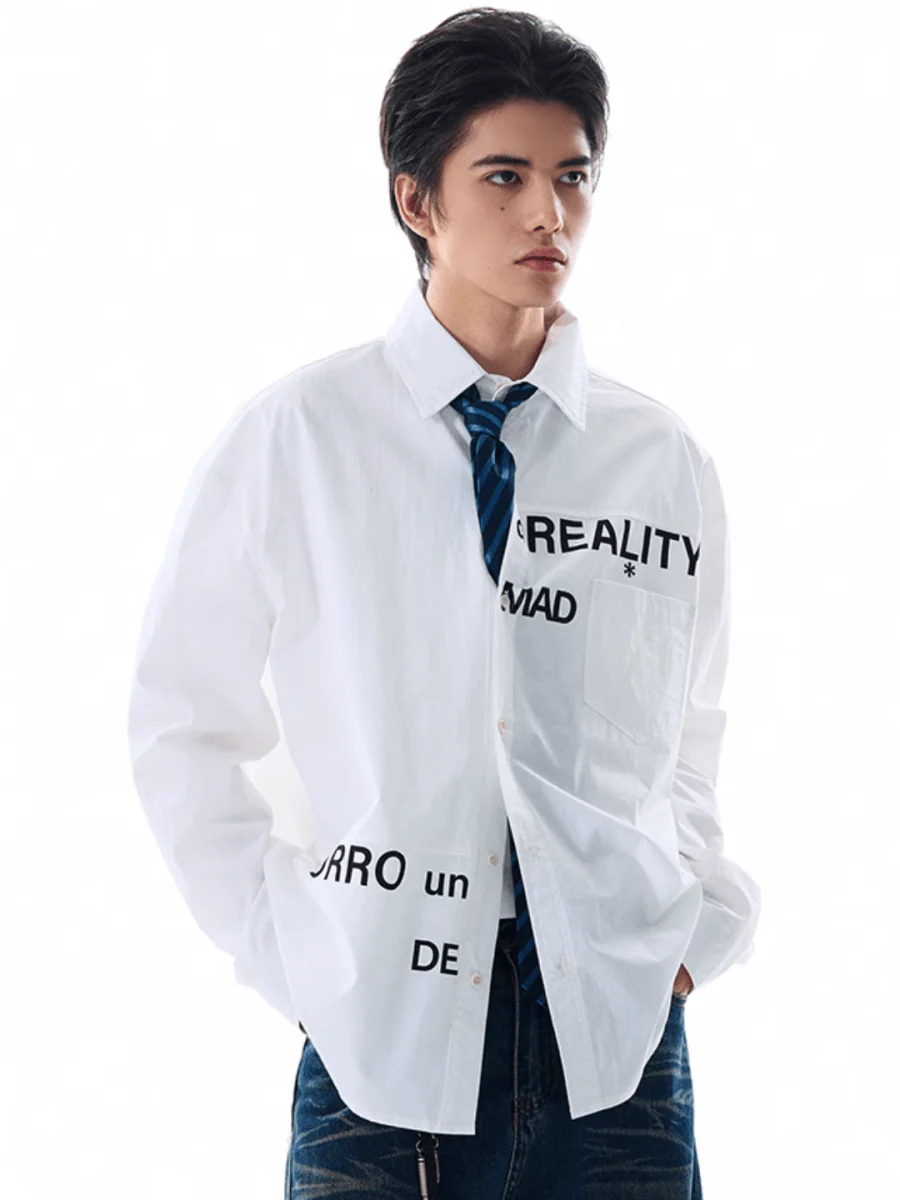 [MADWITCH] Original niche letter print shirt st1870