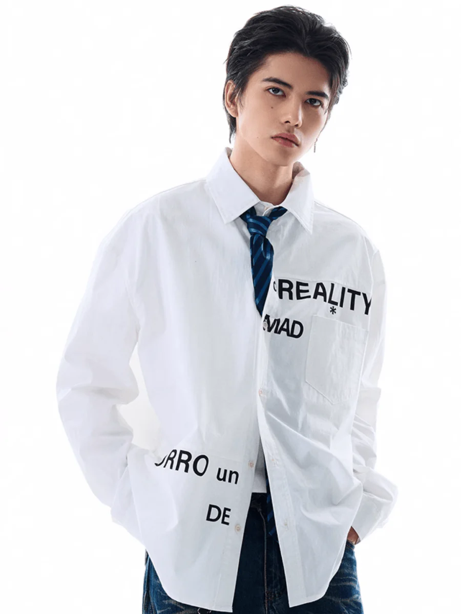 [MADWITCH] Original niche letter print shirt st1870