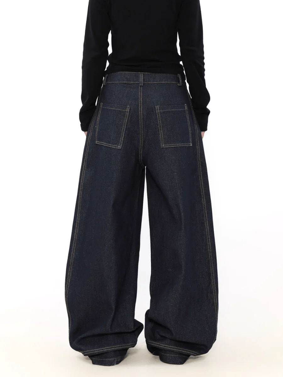 [MRNEARLY] wide leg straight jeans st1845