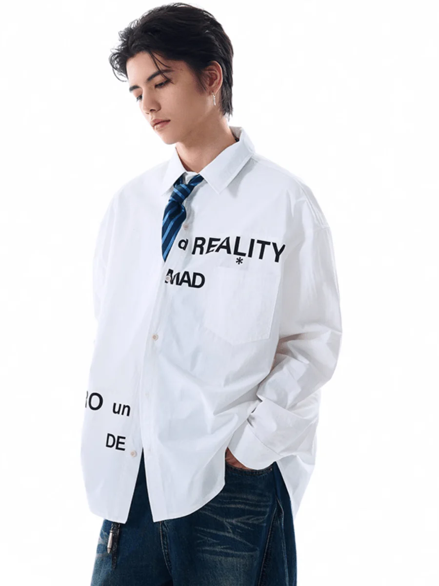 [MADWITCH] Original niche letter print shirt st1870