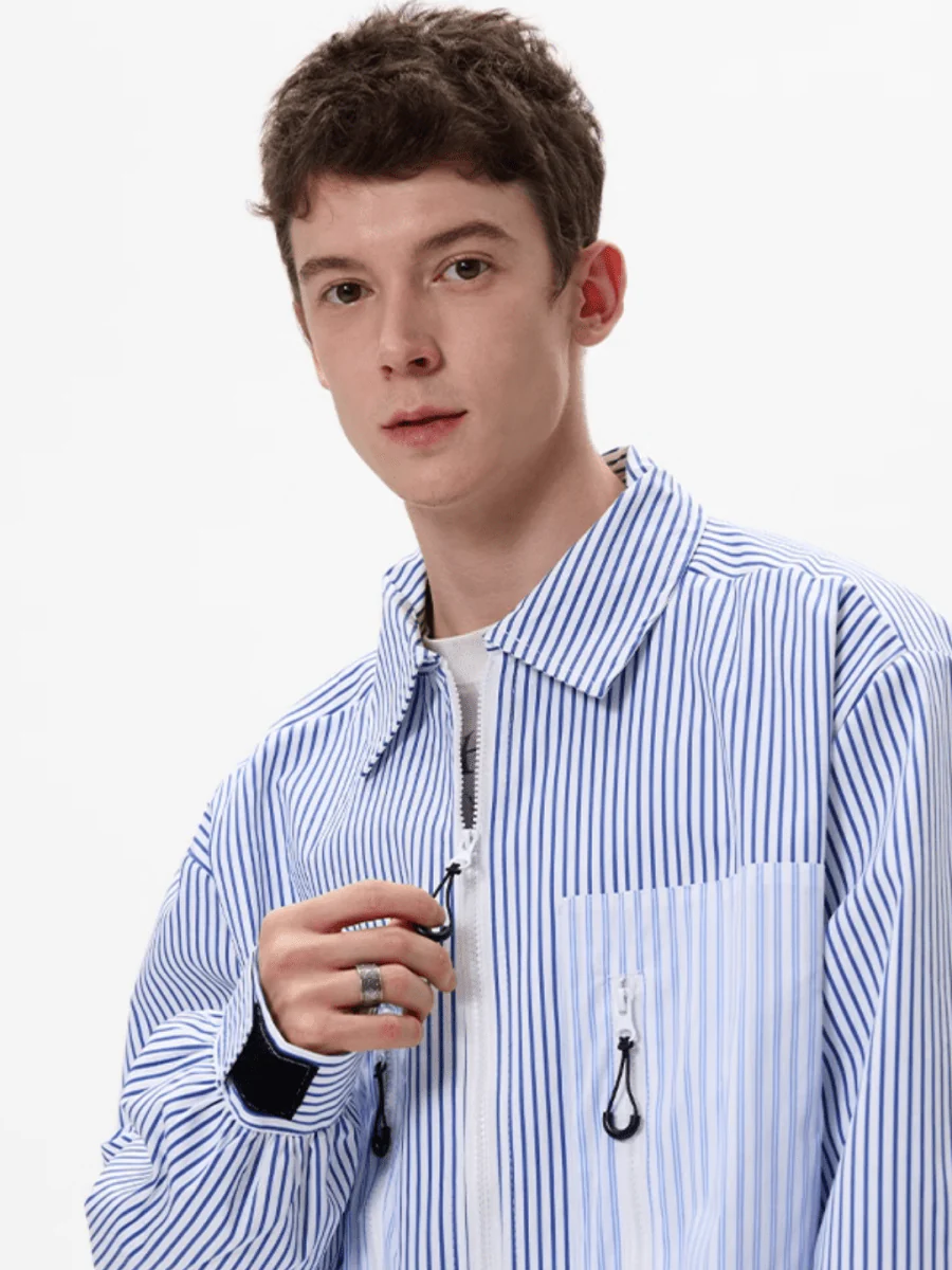 [MADWITCH] striped shirt jacket st1865