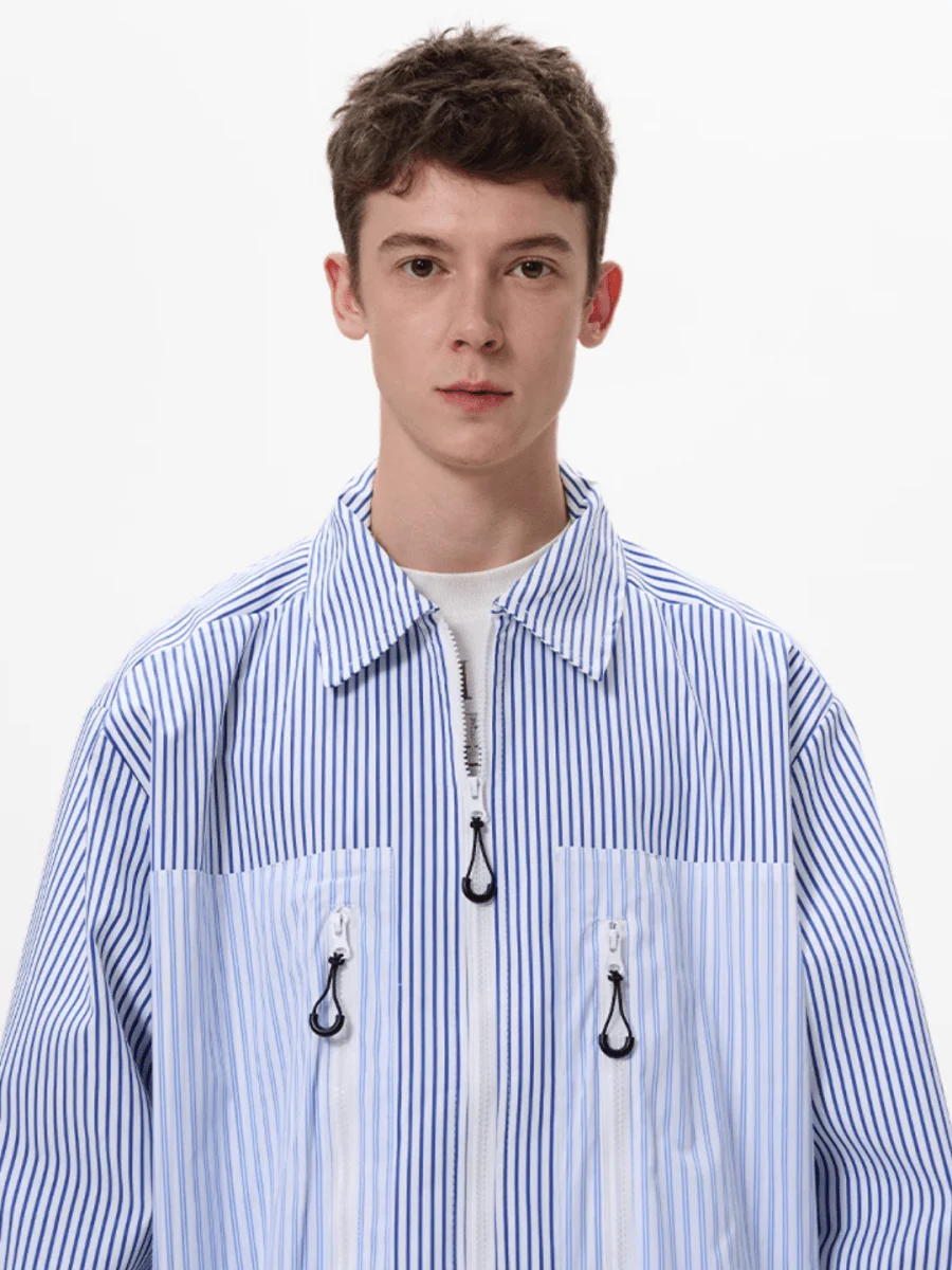 [MADWITCH] striped shirt jacket st1865