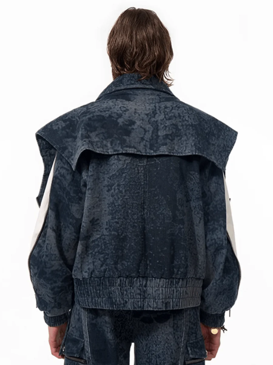 [STARTEXCEEDEND] Zipper structure splicing Jacket + Bottoms st1878