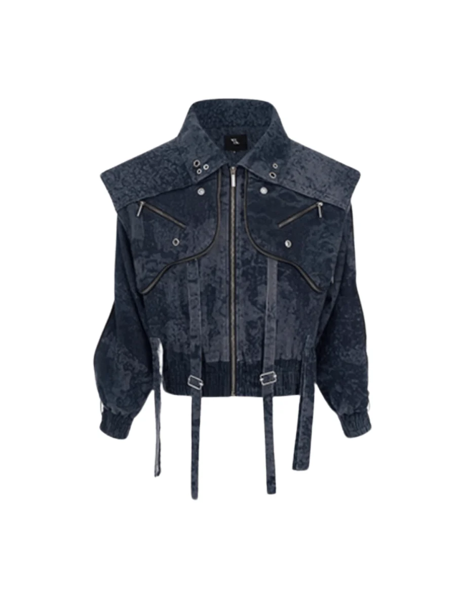 [STARTEXCEEDEND] Zipper structure splicing Jacket + Bottoms st1878