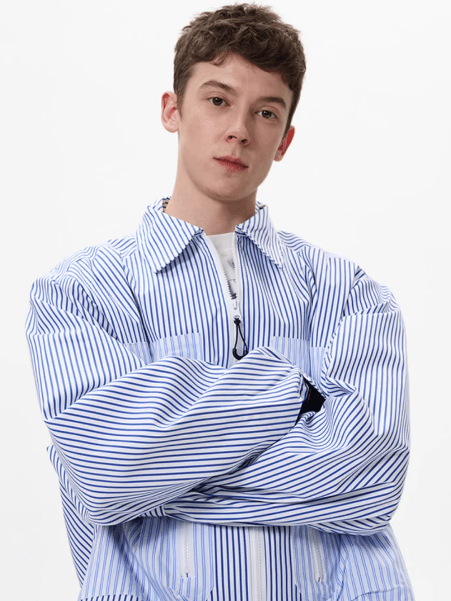 [MADWITCH] striped shirt jacket st1865