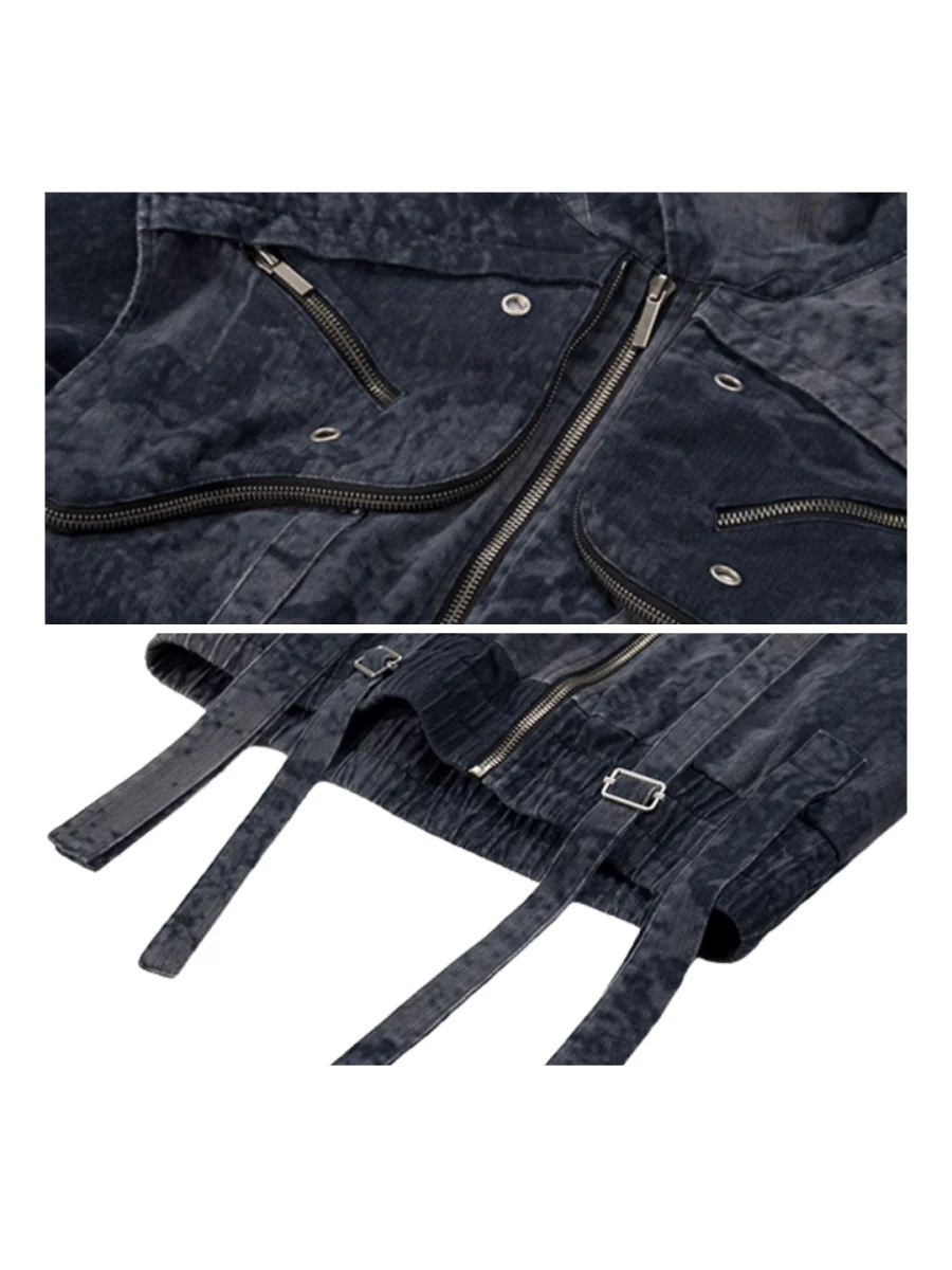 [STARTEXCEEDEND] Zipper structure splicing Jacket + Bottoms st1878