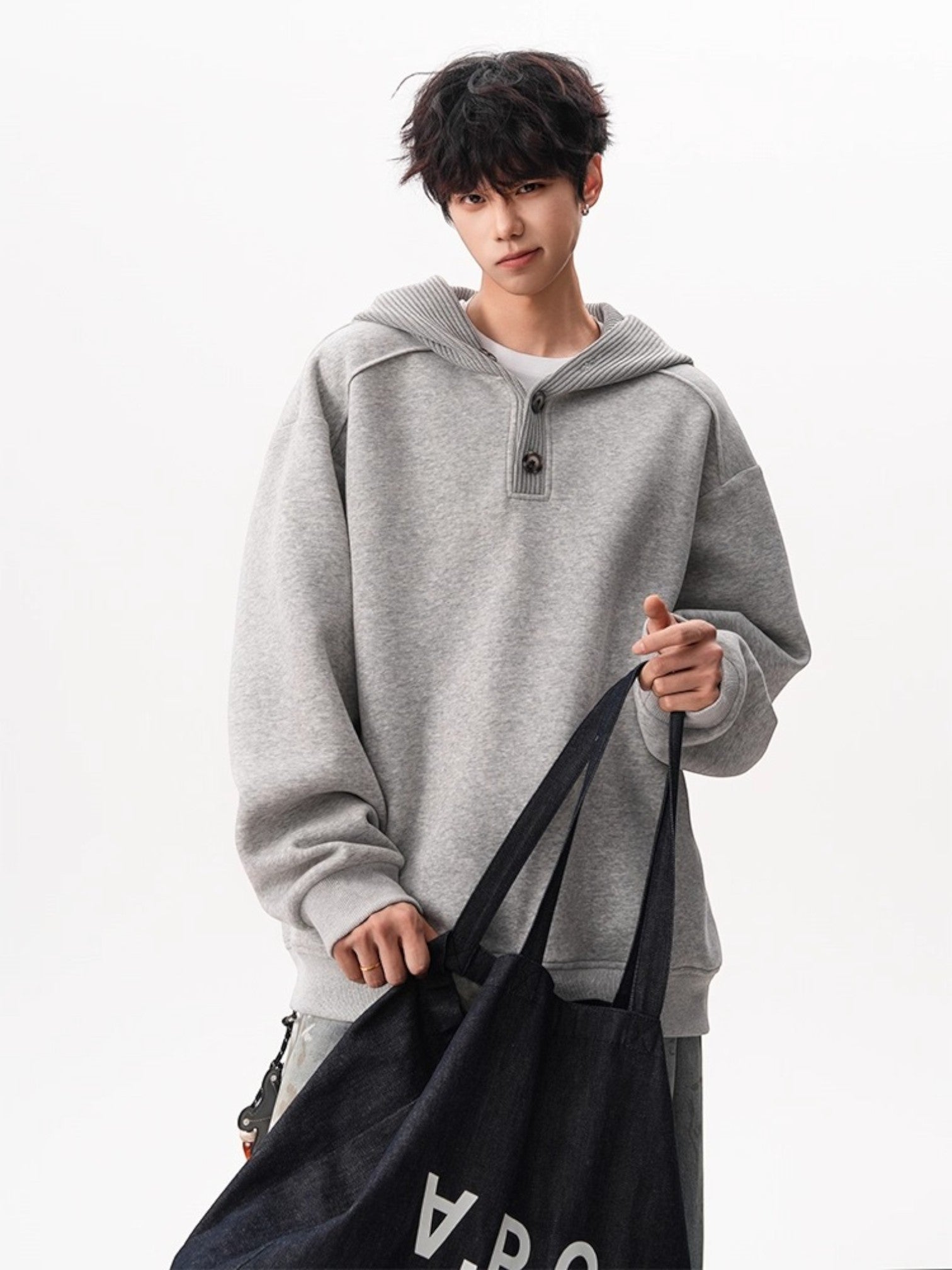 두꺼운 니트 후드티 st5047