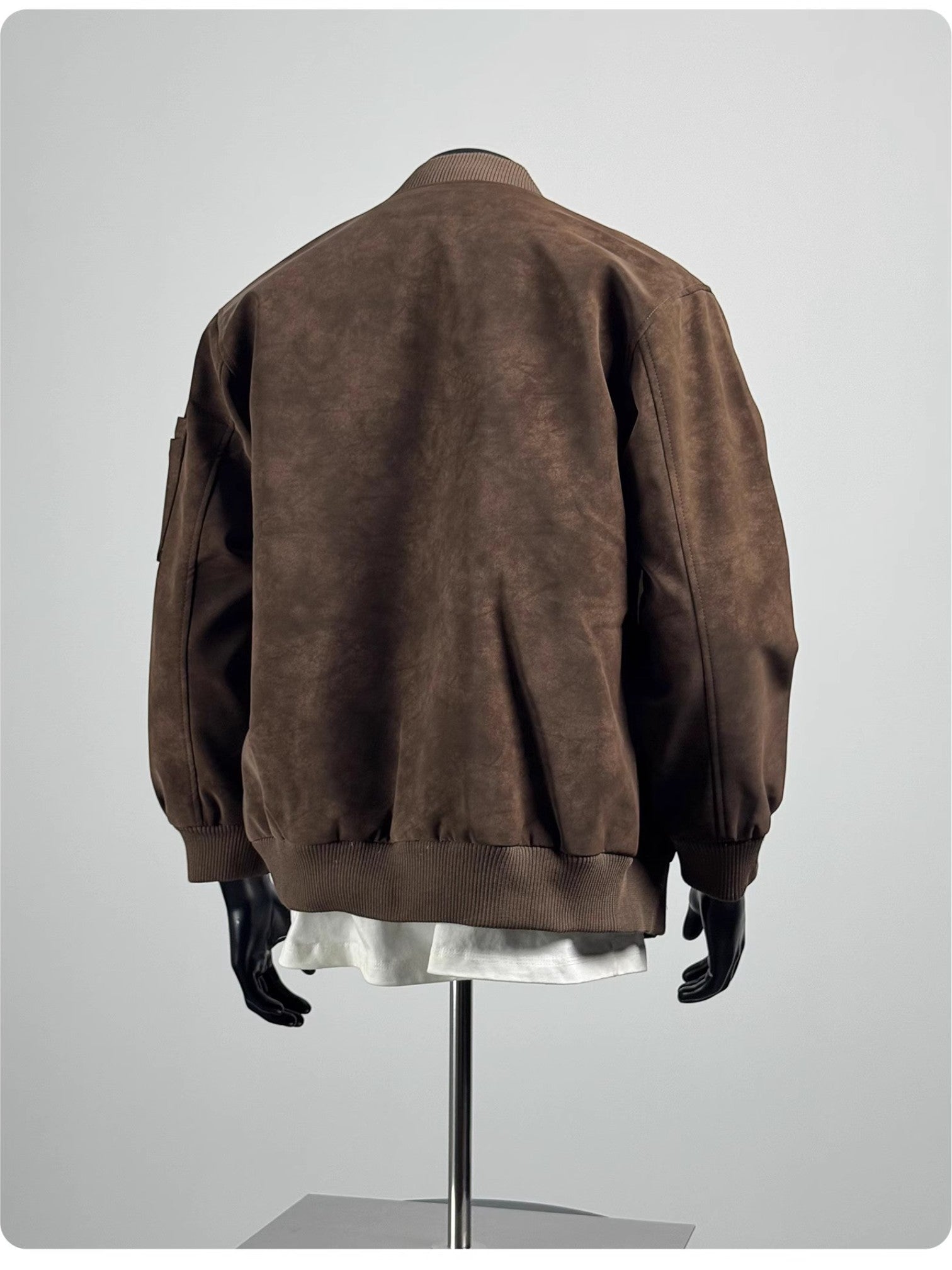 [TANCCHUI] LOOSE STAND-COLLAR MOTO JACKET st5038