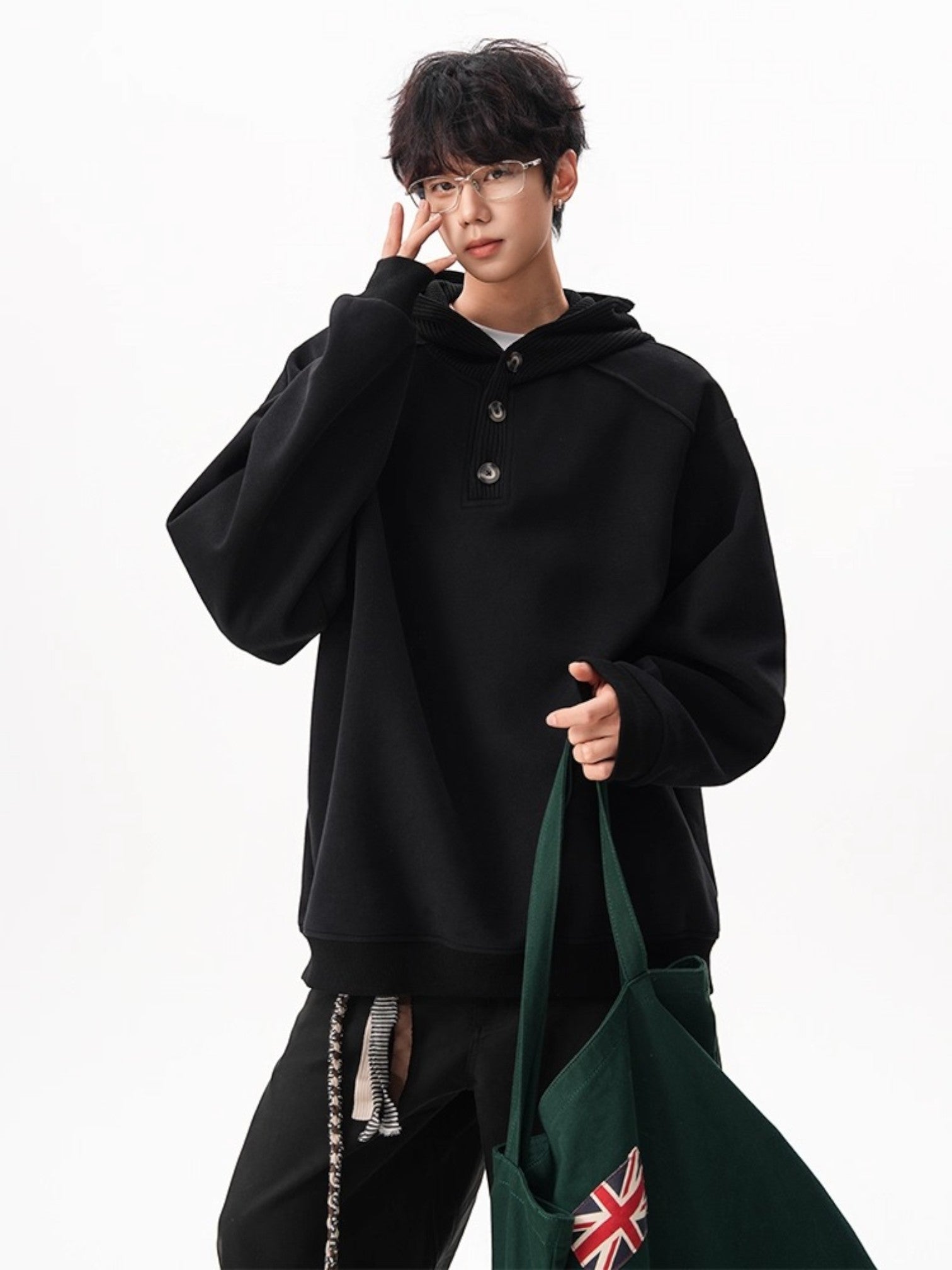 두꺼운 니트 후드티 st5047