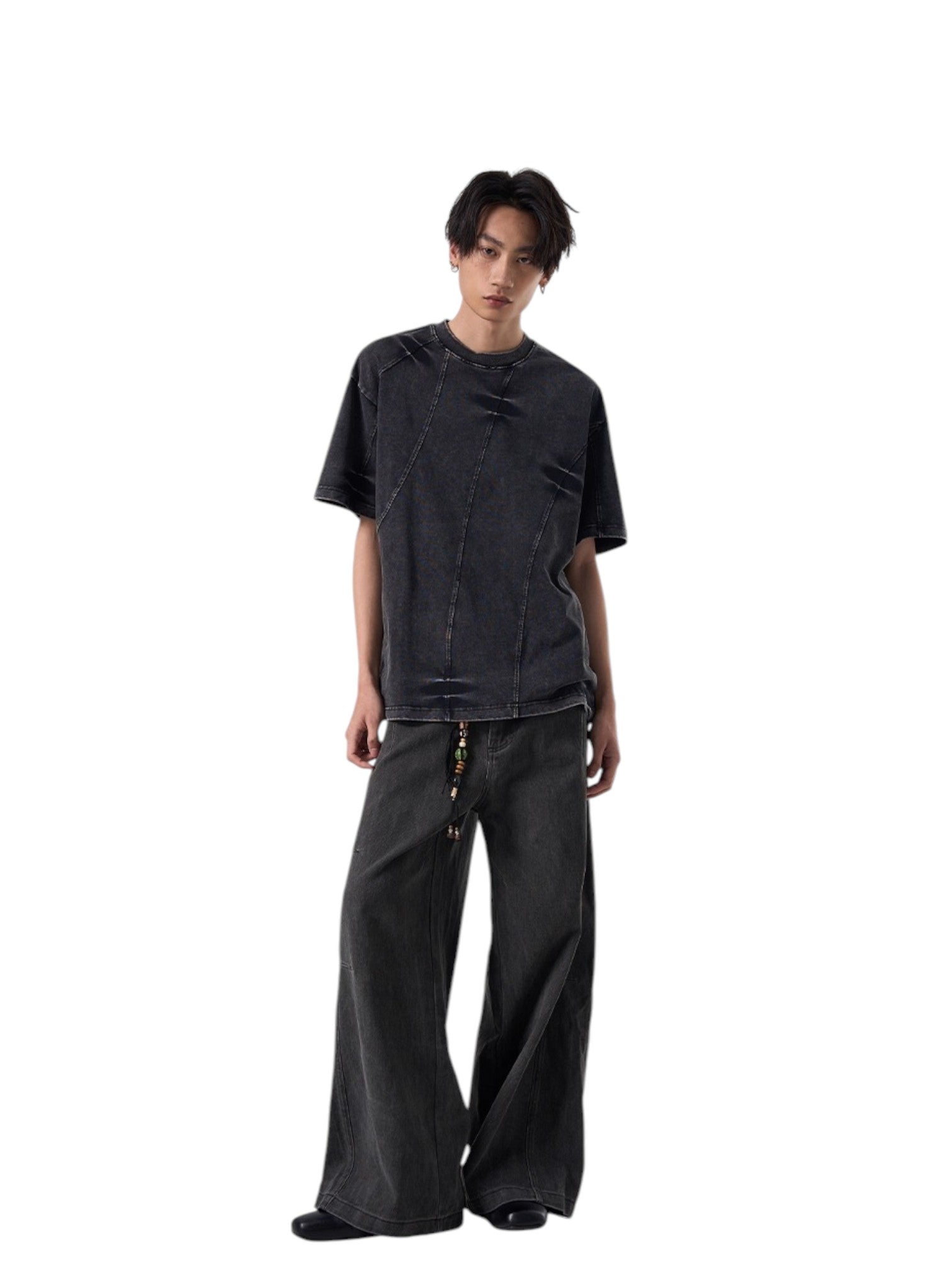 [ISIETS] 해체된 워싱 티셔츠 st5028