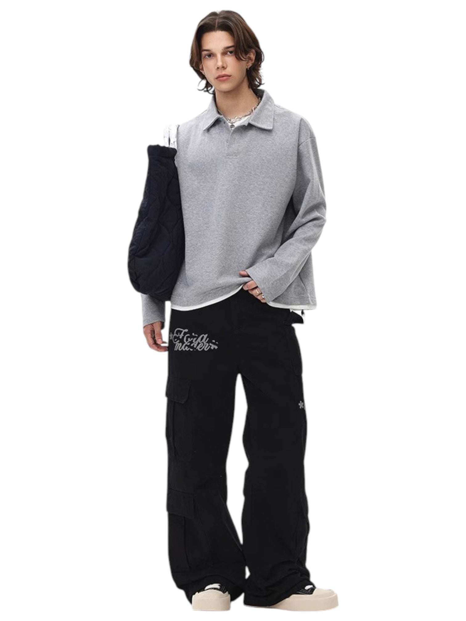 [BLAEXIT] BLAEXIT 레이어드 칼라 폴로 셔츠 st5043