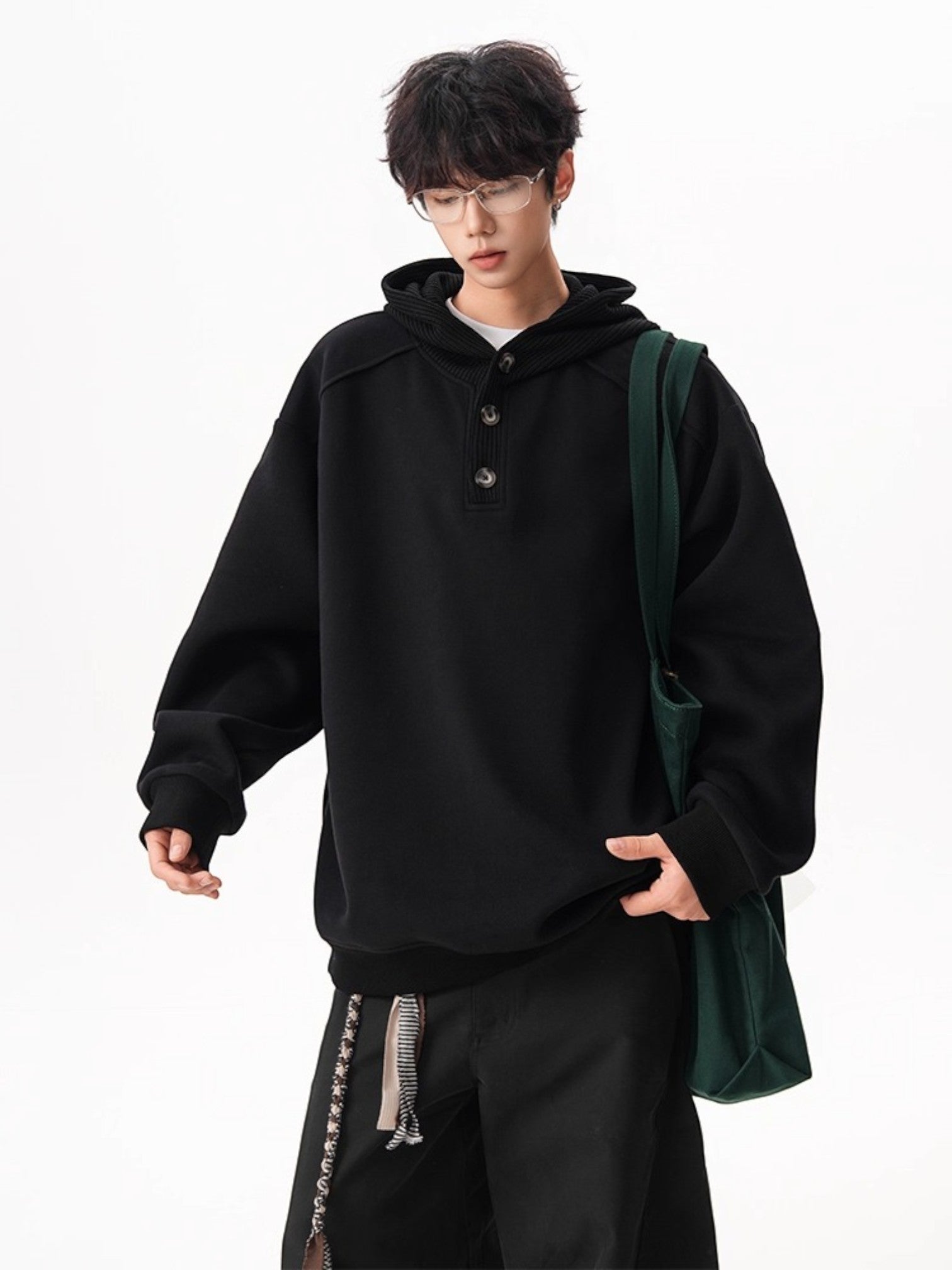 두꺼운 니트 후드티 st5047