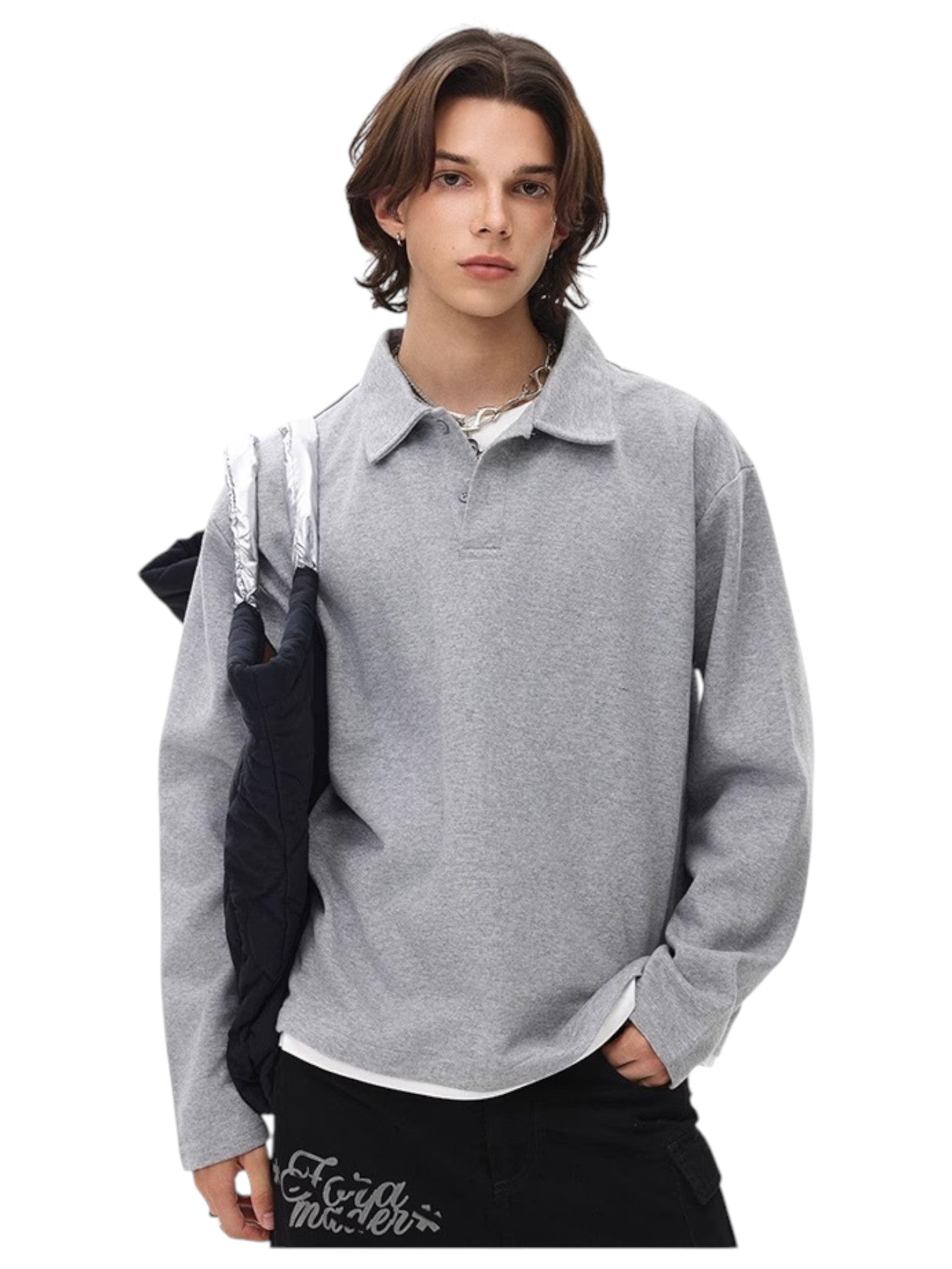 [BLAEXIT] BLAEXIT 레이어드 칼라 폴로 셔츠 st5043