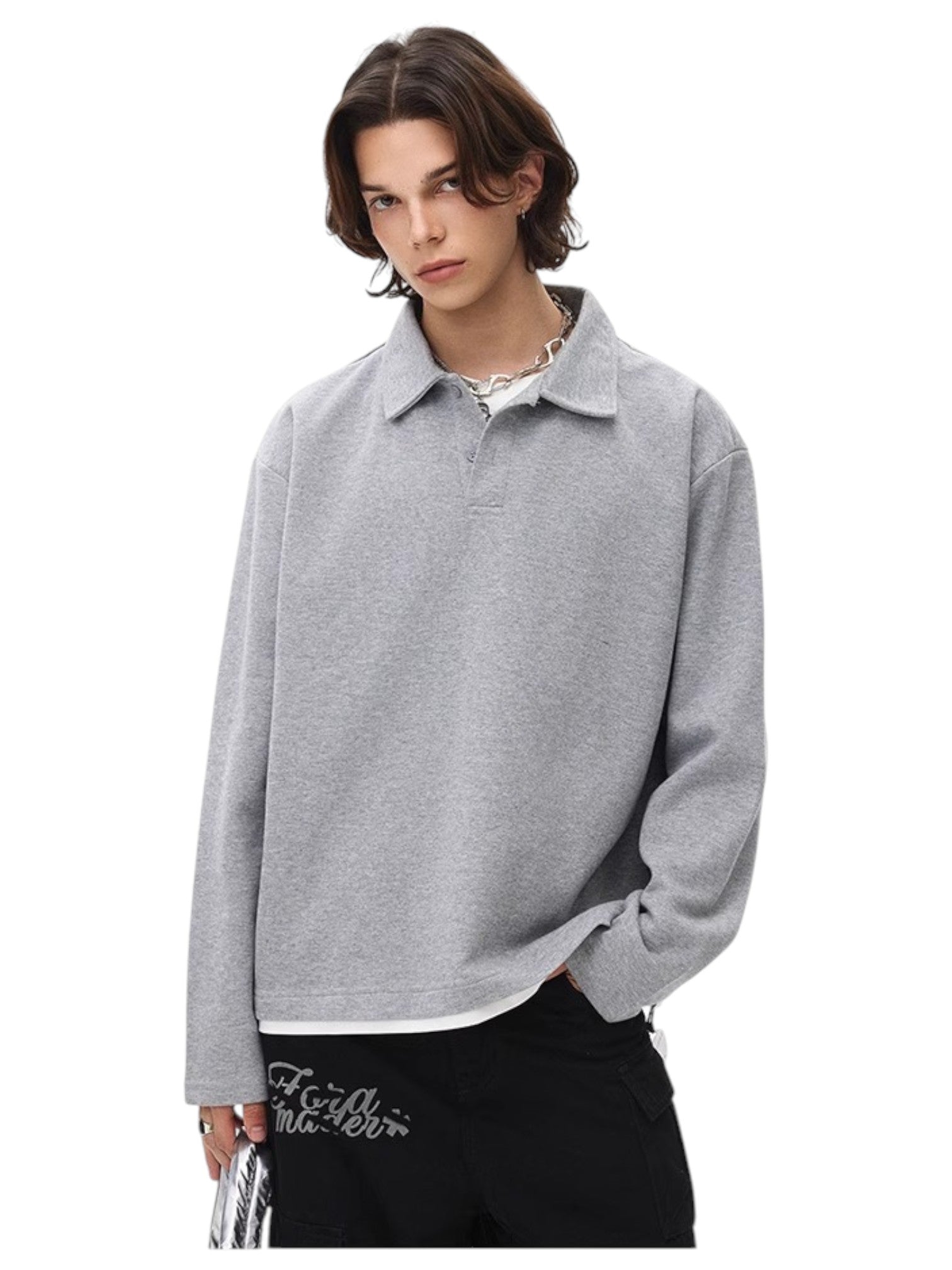 [BLAEXIT] BLAEXIT 레이어드 칼라 폴로 셔츠 st5043