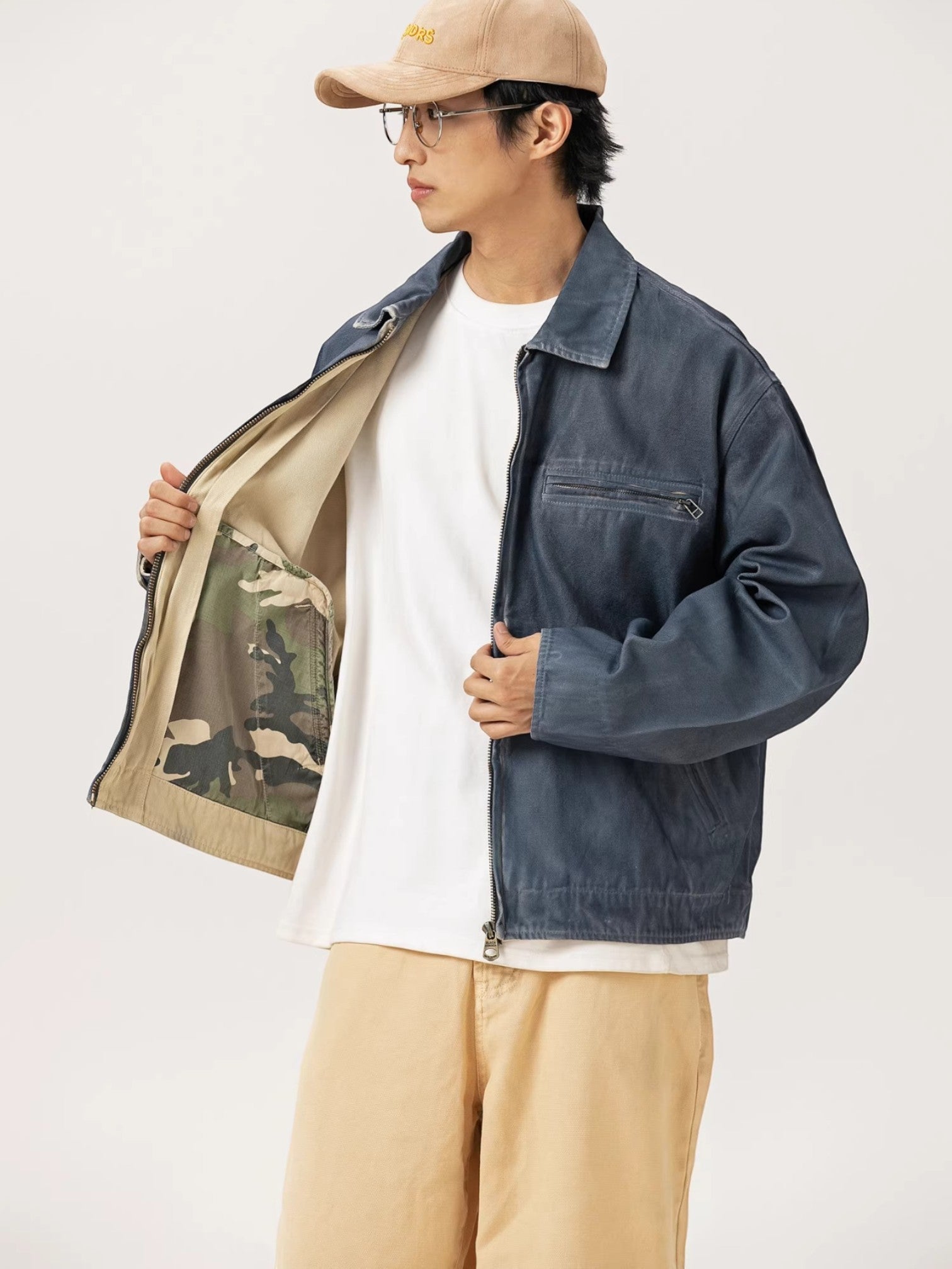 [제티티] 디트로이트 칼라 다이드 재킷 st5037