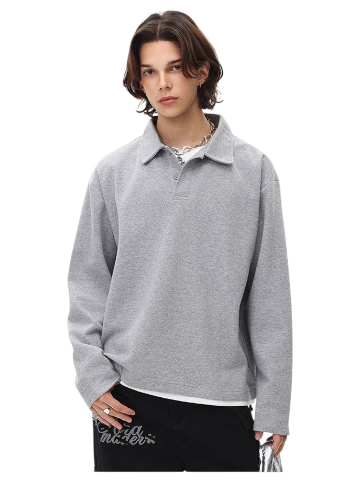 [BLAEXIT] BLAEXIT 레이어드 칼라 폴로 셔츠 st5043