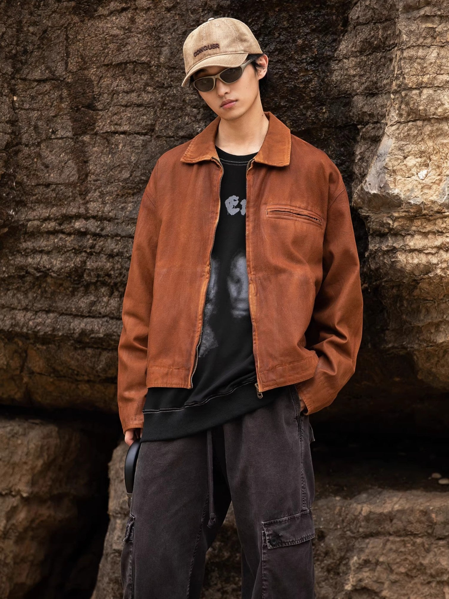 [제티티] 디트로이트 칼라 다이드 재킷 st5037