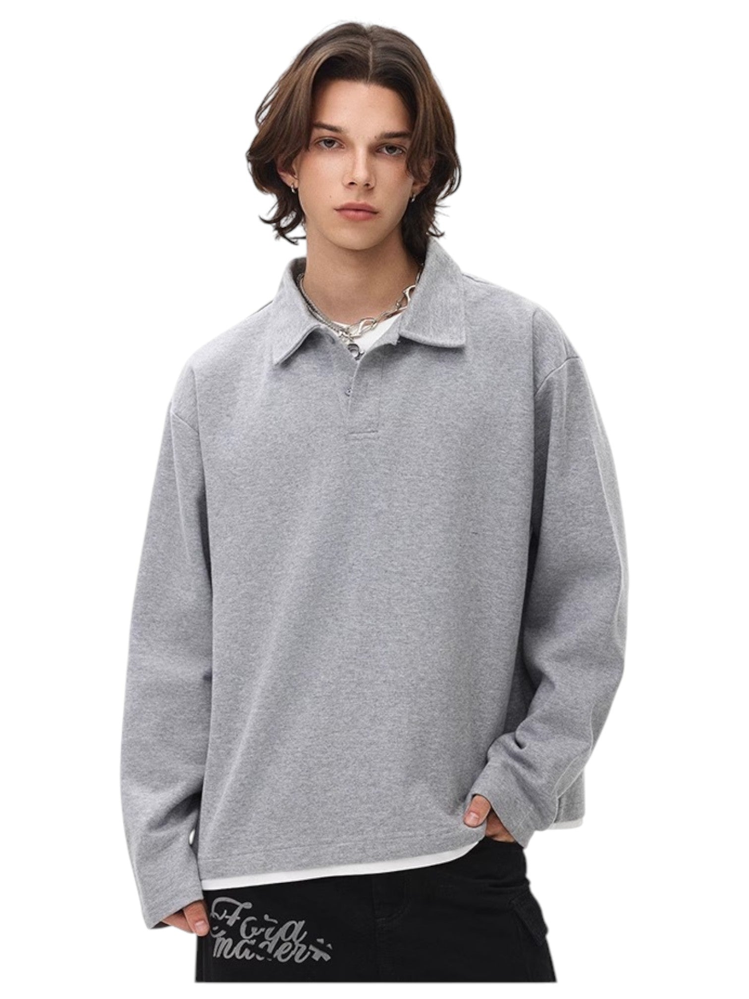 [BLAEXIT] BLAEXIT 레이어드 칼라 폴로 셔츠 st5043