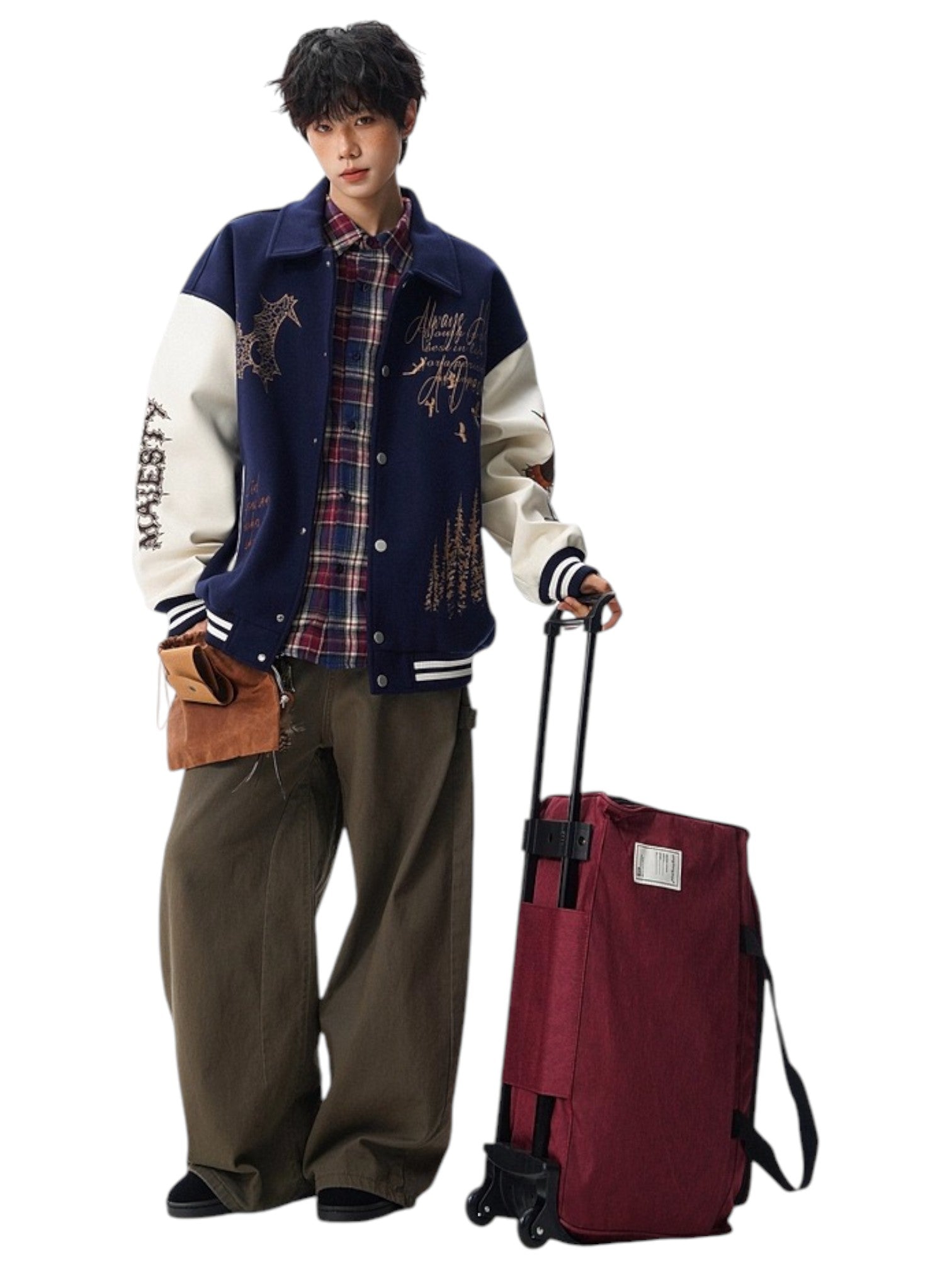 [W.K] PATCHED VARSITY EMBROIDERED JACKET st5030