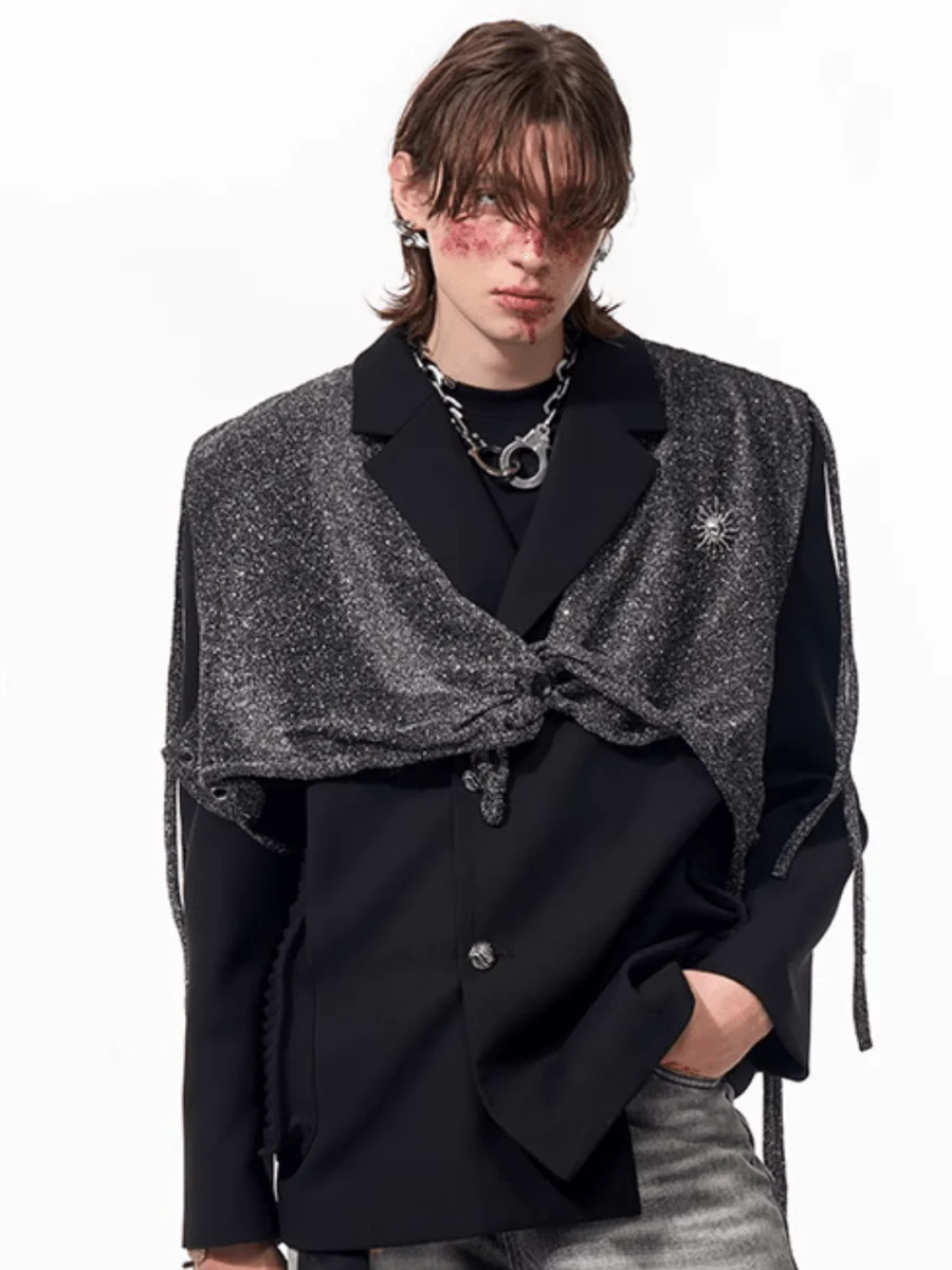 [STARTEXCEEDEND] two-piece layered suit jacket st1877