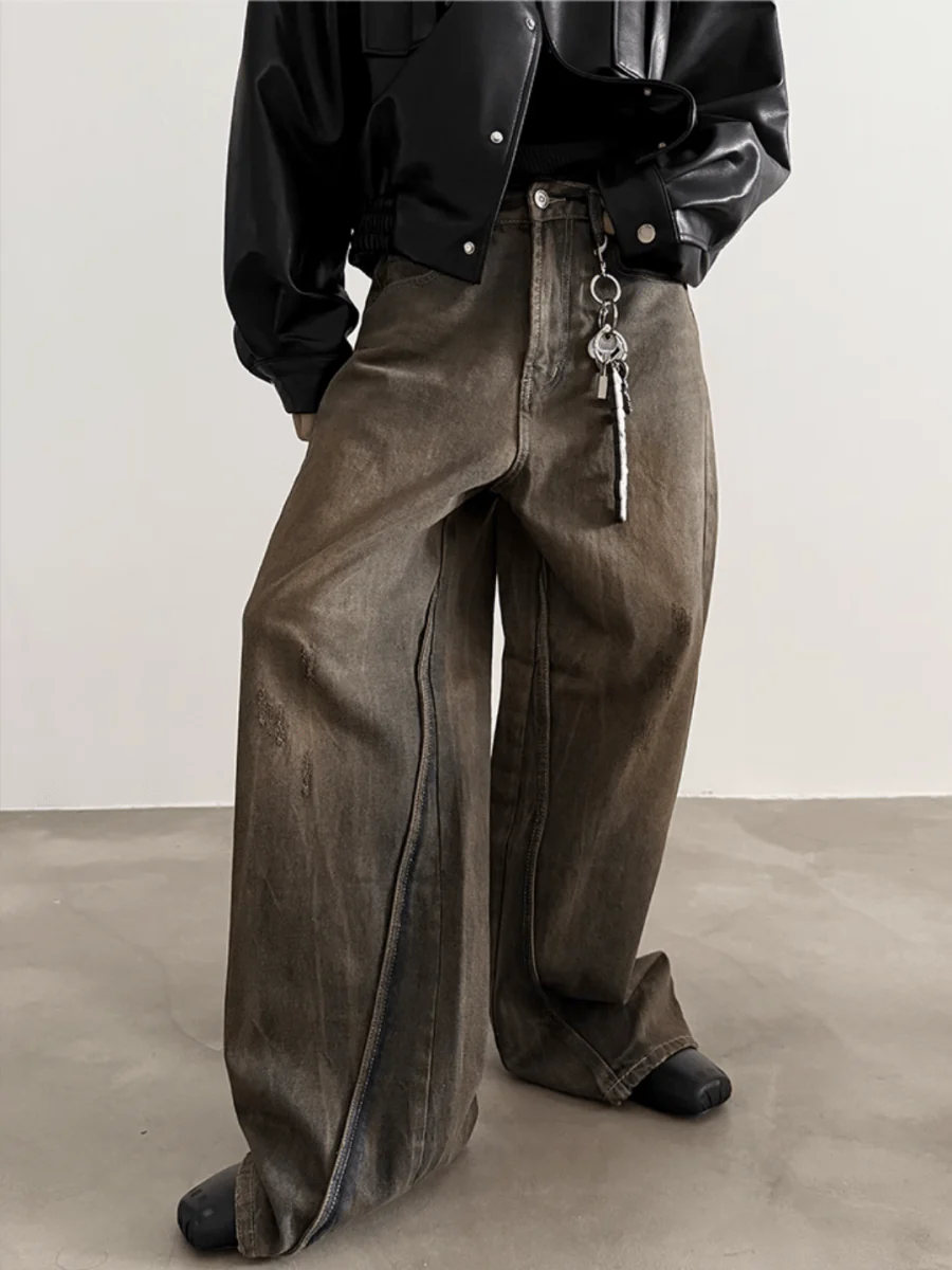 [GENESISBOY] Brown Wide Leg Jeans st1841