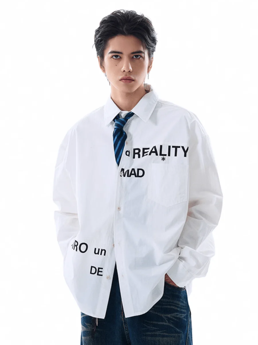 [MADWITCH] Original niche letter print shirt st1870