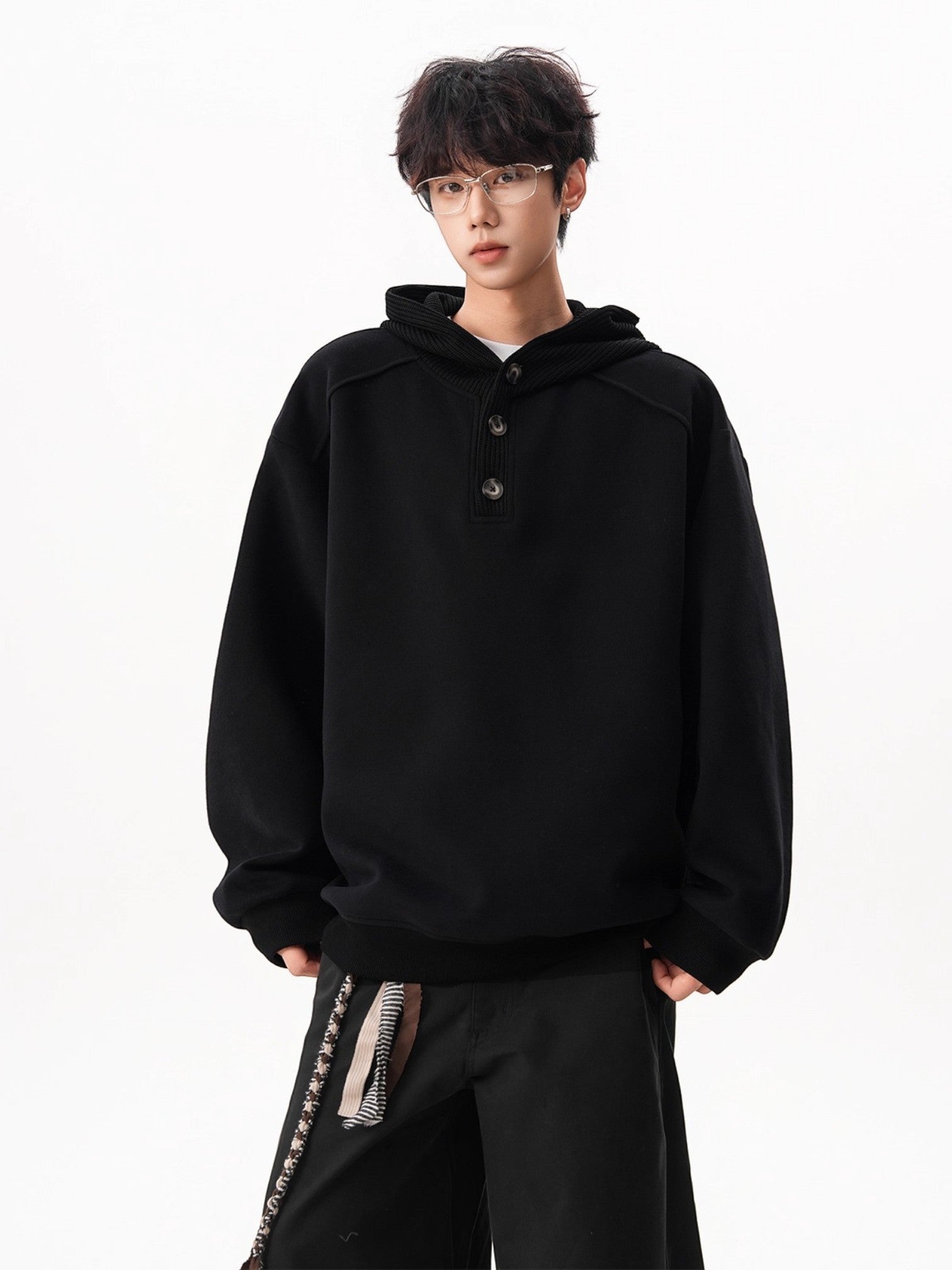 두꺼운 니트 후드티 st5047