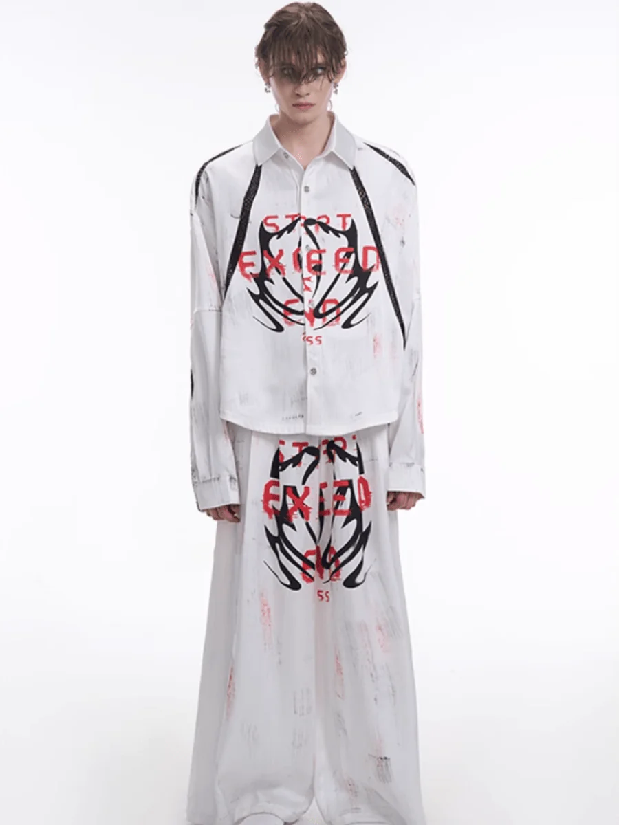 [STARTEXCEEDEND] Skeleton printing LOGO Jacket + Bottoms st1871